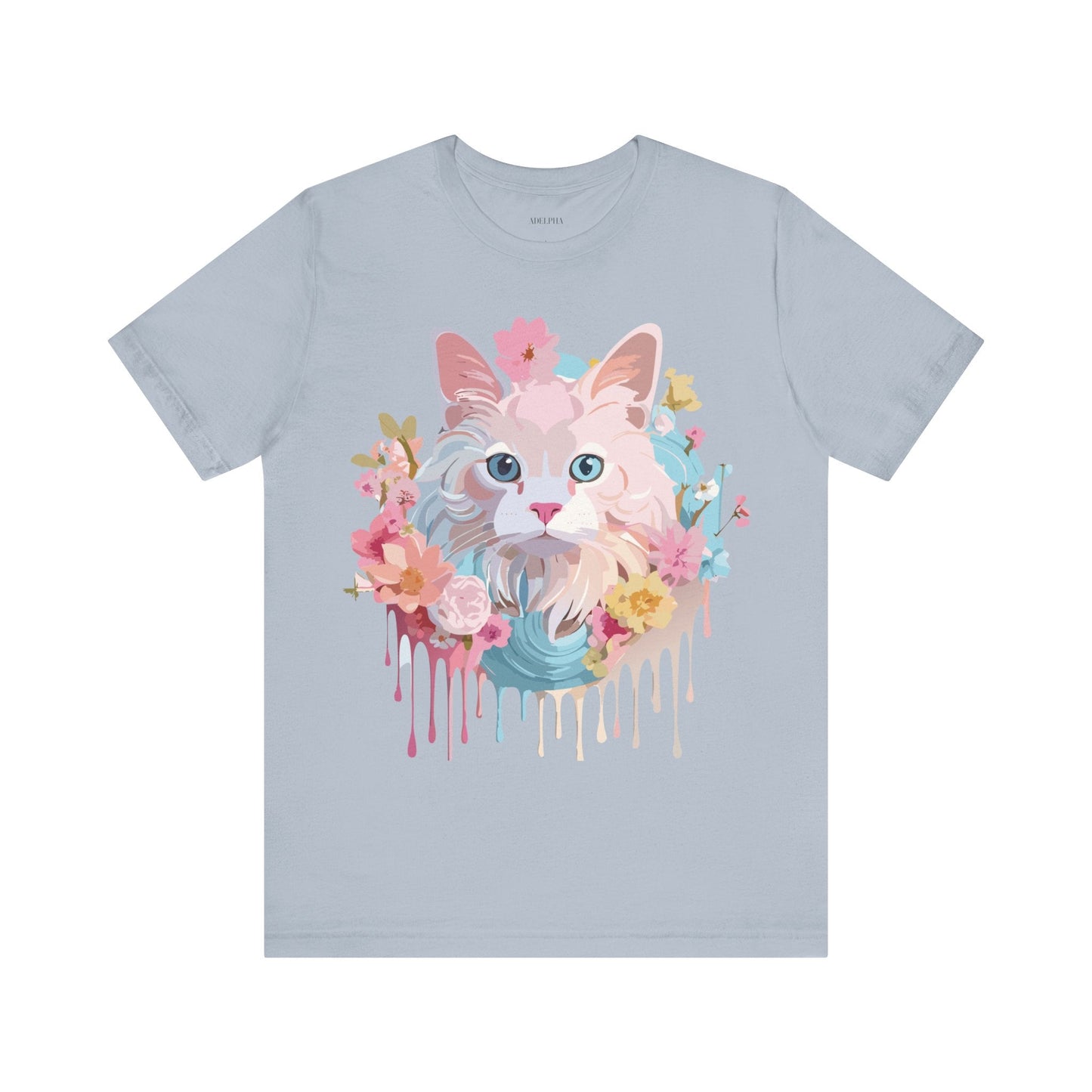 Cat Graphic T Shirt Unisex Short Sleeve Vintage Adelpha Art Tee