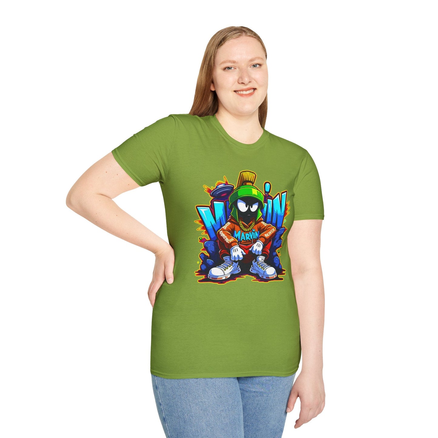 Unisex Cartoon T Shirt With Funny Animals Animation Graphic Gildan Softstyle 64000