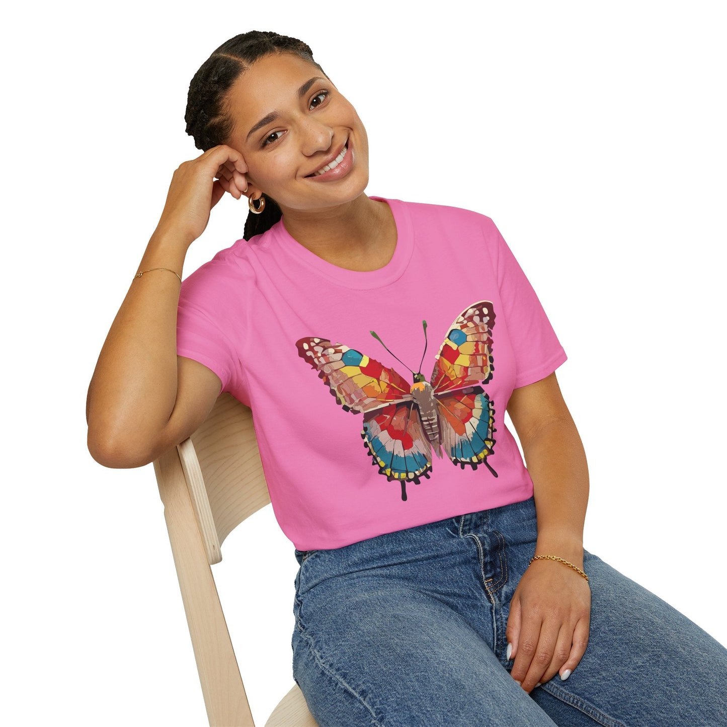 Butterfly Shirt Unisex Monarch Tee Softstyle 100 Percent Ring Spun Cotton Quality Gildan 64000
