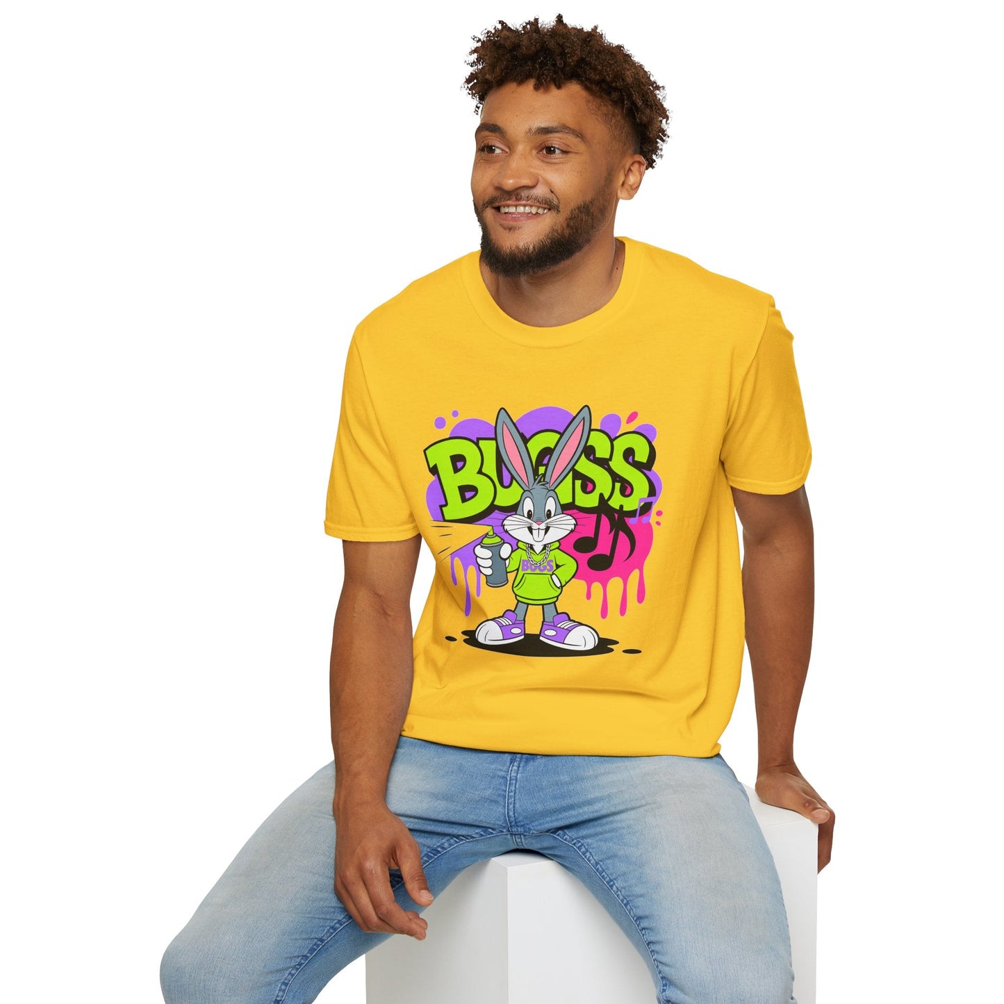 Cartoon T Shirt With Animation Unisex Funny Animals Tee Softstyle Gildan 64000 Apparel