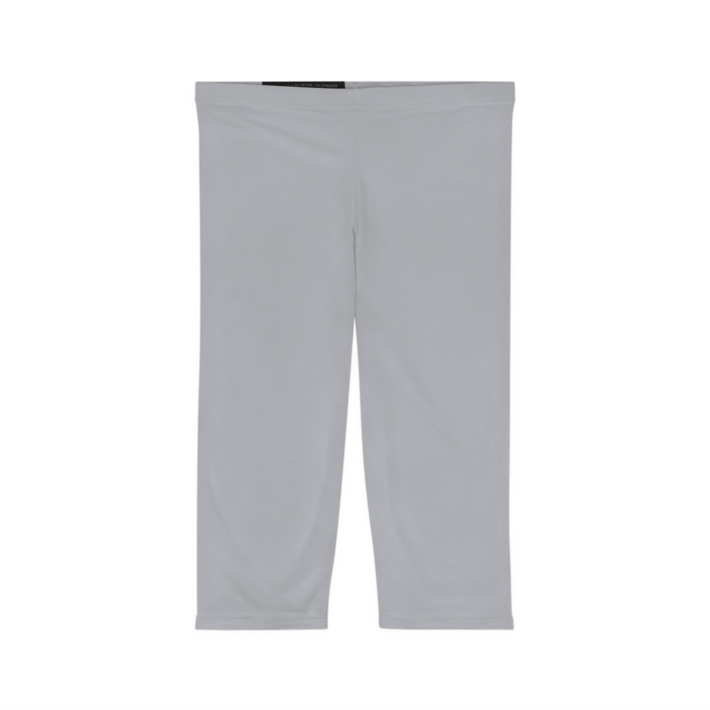 Pale Slate Color Women's Brushed Suede Poly Span Casual Capri Leggings XS-2XL