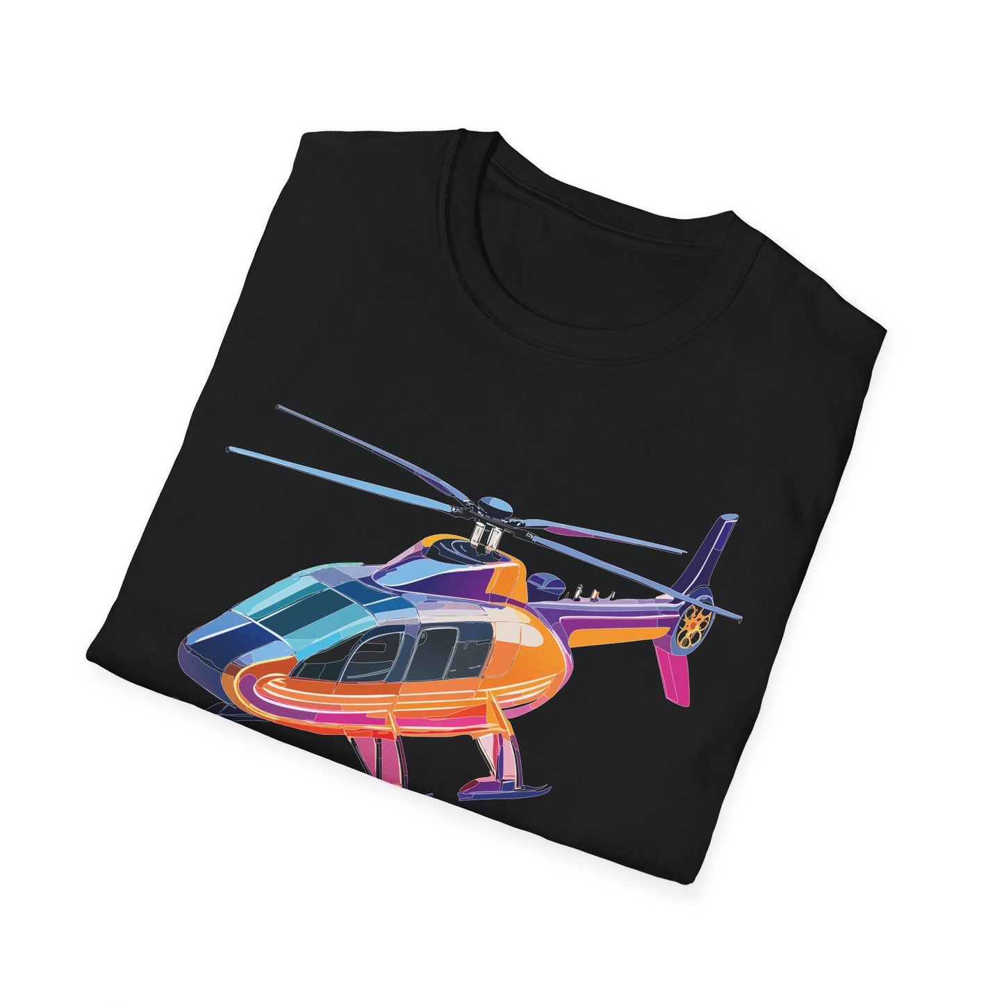 Chopper Helicopter Shirt Unisex Tee Gildan Softstyle 64000 Lightweight 100 Percent Cotton