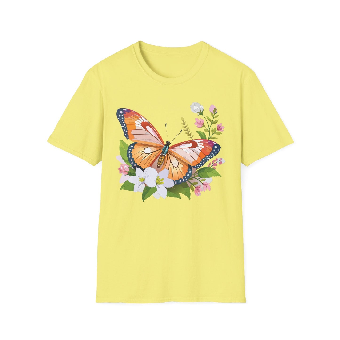 Butterfly Shirt Unisex T Shirt Gildan 64000 Softstyle 100 Percent Ring Spun Cotton