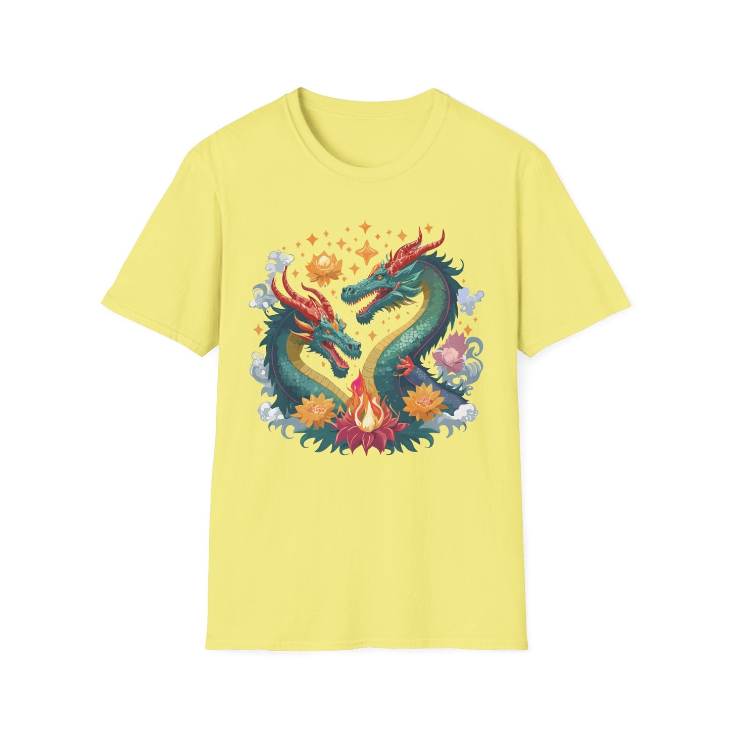 Dragon Graphic Unisex 100 Cotton Tee with Animal Artwork Design 2