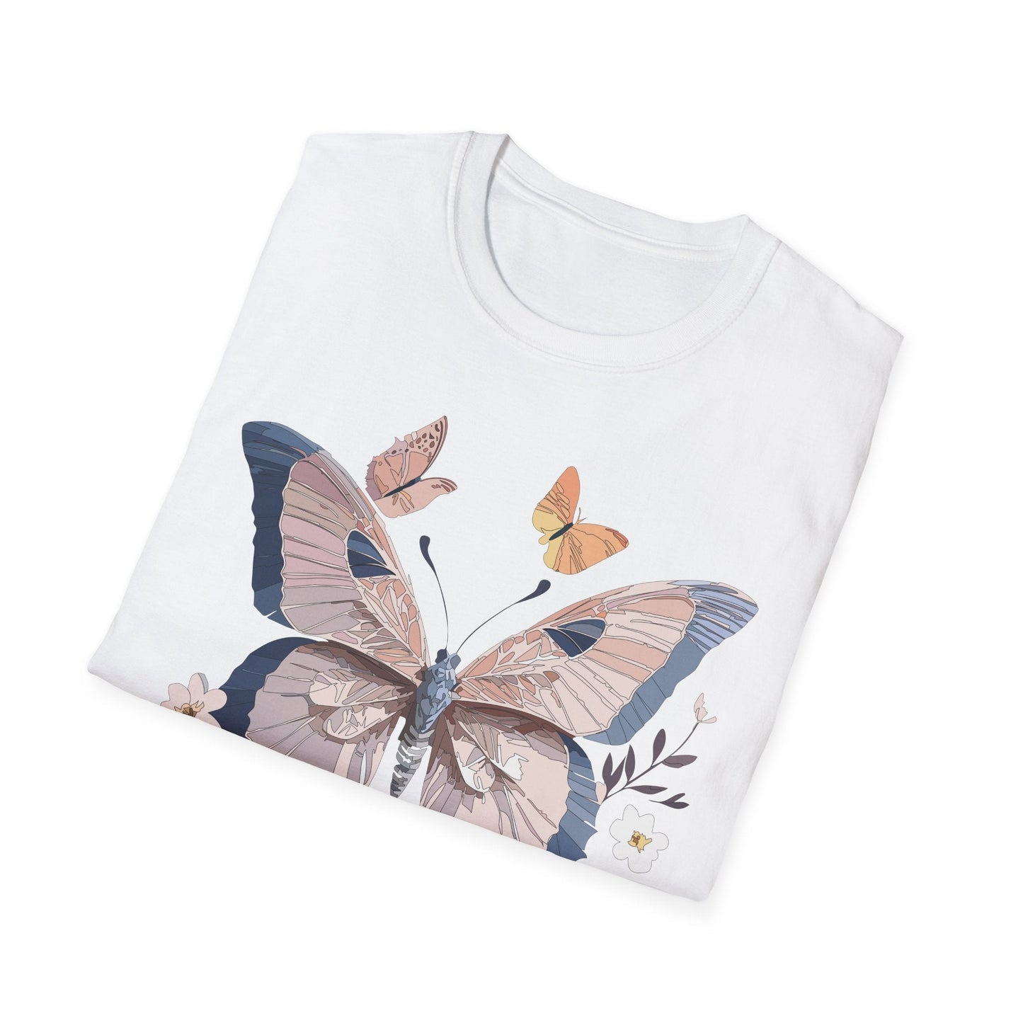 Butterfly Shirt Unisex T Shirt Monarch Print Gildan Softstyle 64000 Cotton Tee Quality