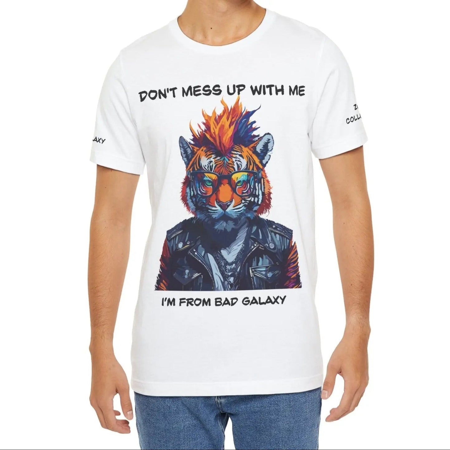Bad Galaxy Animal T Shirt 100 Percent Cotton Eco Friendly Ink Made in USA Durable Stitching