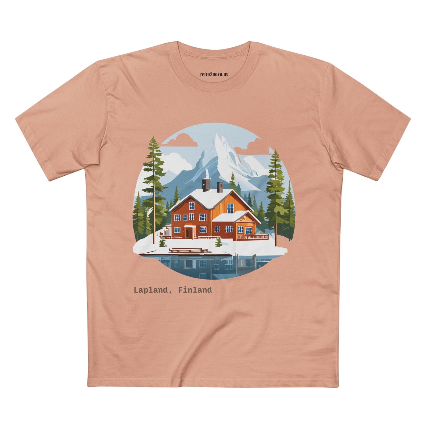 Lapland Travel Shirt TT 58 Unisex Premium Cotton Tee With Original Art Design From Retro2Nova