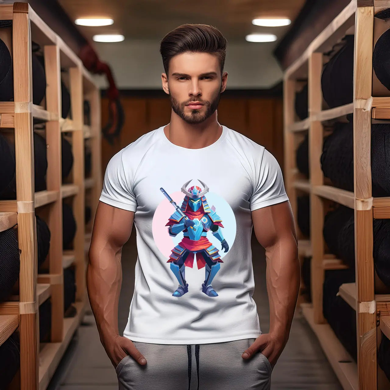 Samurai Graphic Unisex 100 Cotton Staple Tee 22
