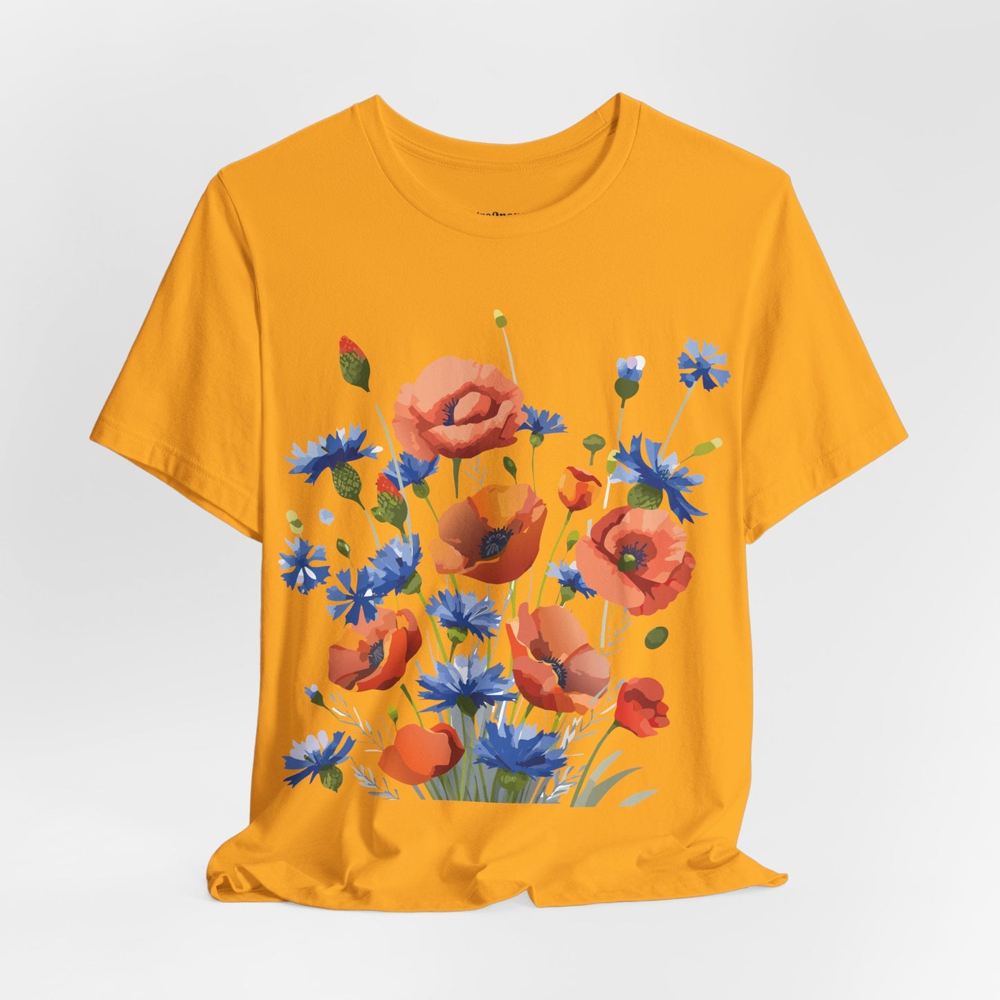 Unisex Floral Shirt Floral Print Tee Lightweight Breathable Fabric Short Sleeve Casual Wear