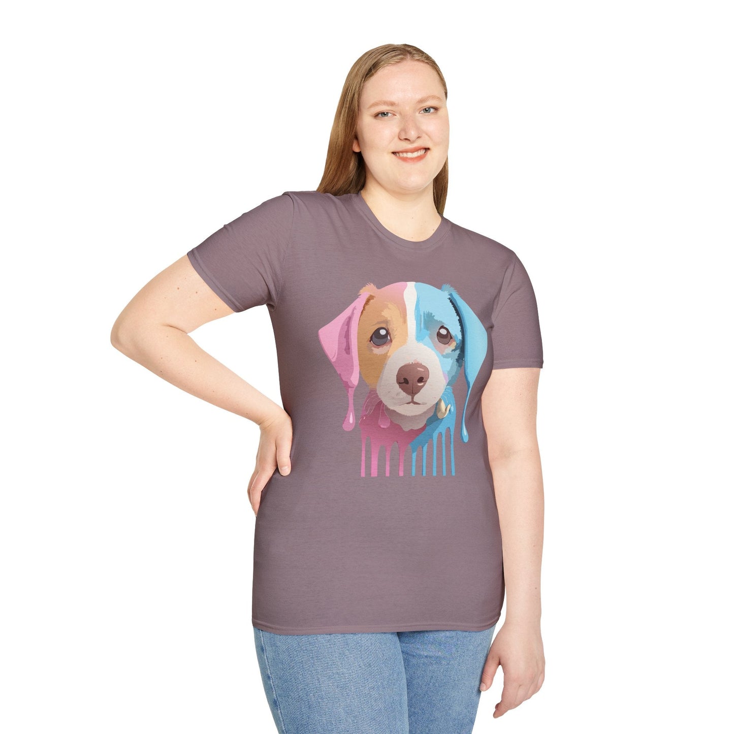 Unisex Dog Shirt Animal Tee Gildan Softstyle 64000 Cotton Tee