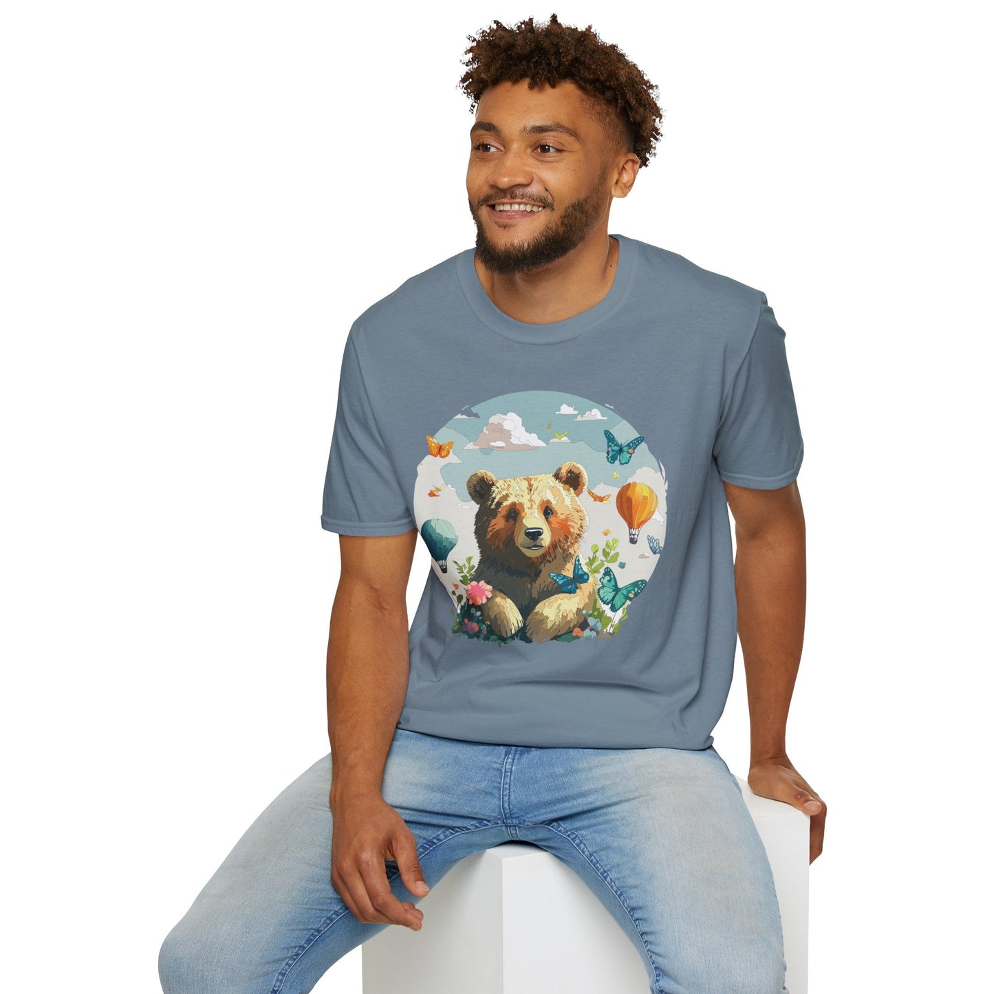 Bear T Shirt Unisex Teddy Bear Tee Softstyle 64000 Breathable Everyday Wear For All Ages