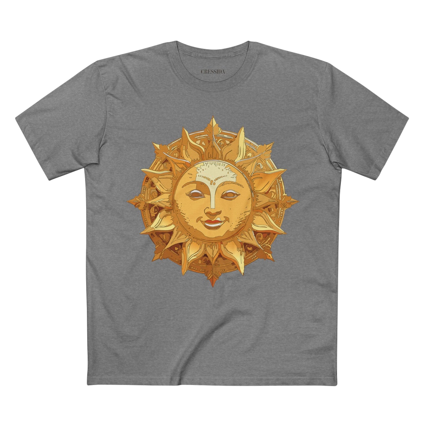 Gold Sun Graphic Unisex 100 Cotton T-Shirt with Golden Art Design 22