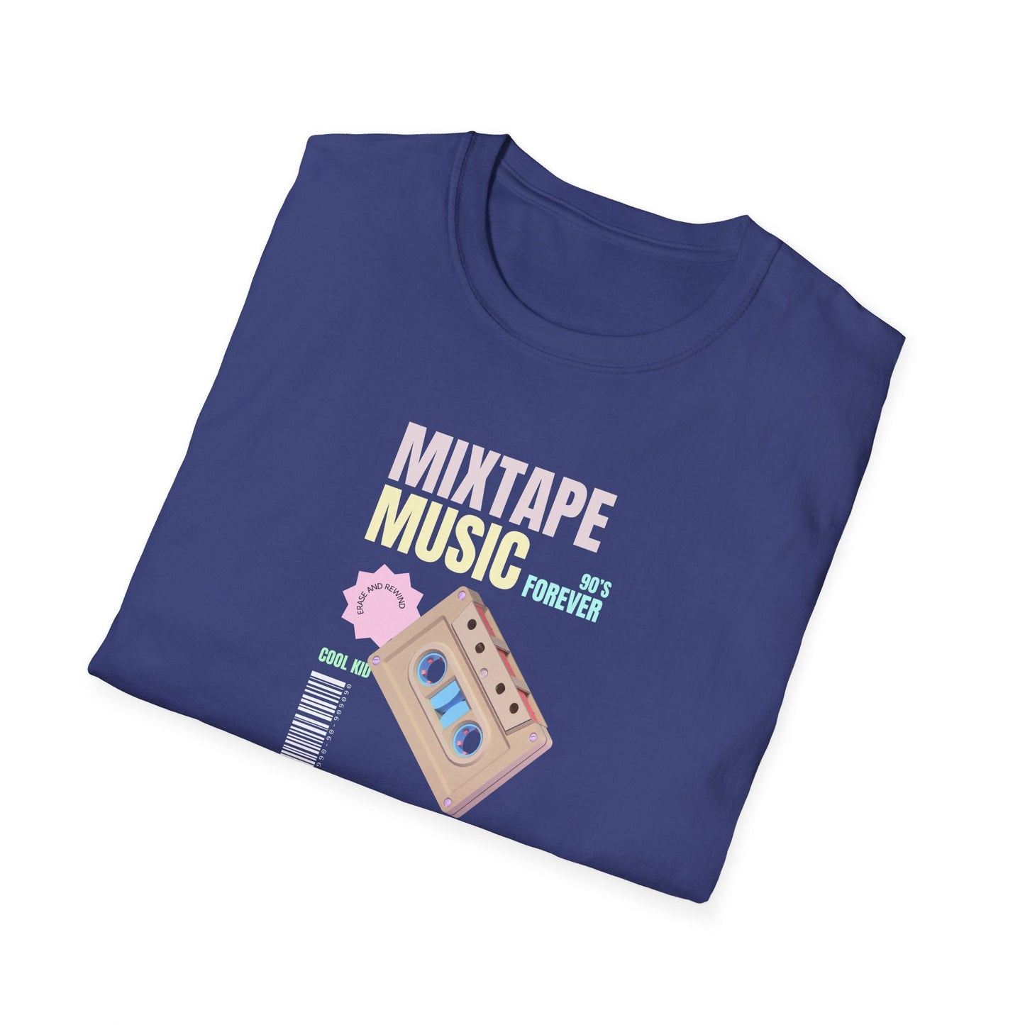 Mixtape Music T-Shirt Unisex Cotton Retro Cassette Graphic Tee