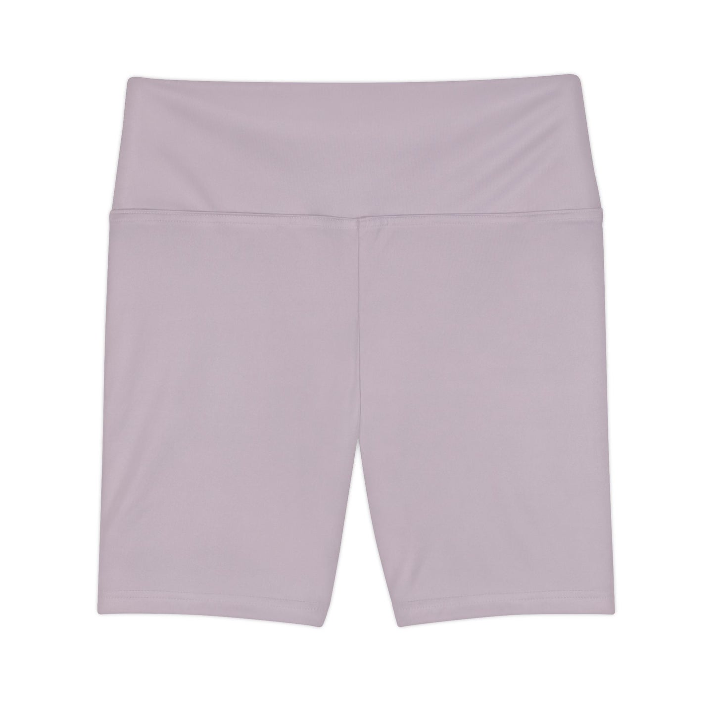 Pale Purple Women's Workout Shorts — Solid High-Waist Biker Shorts for Exercise & Everyday Wear