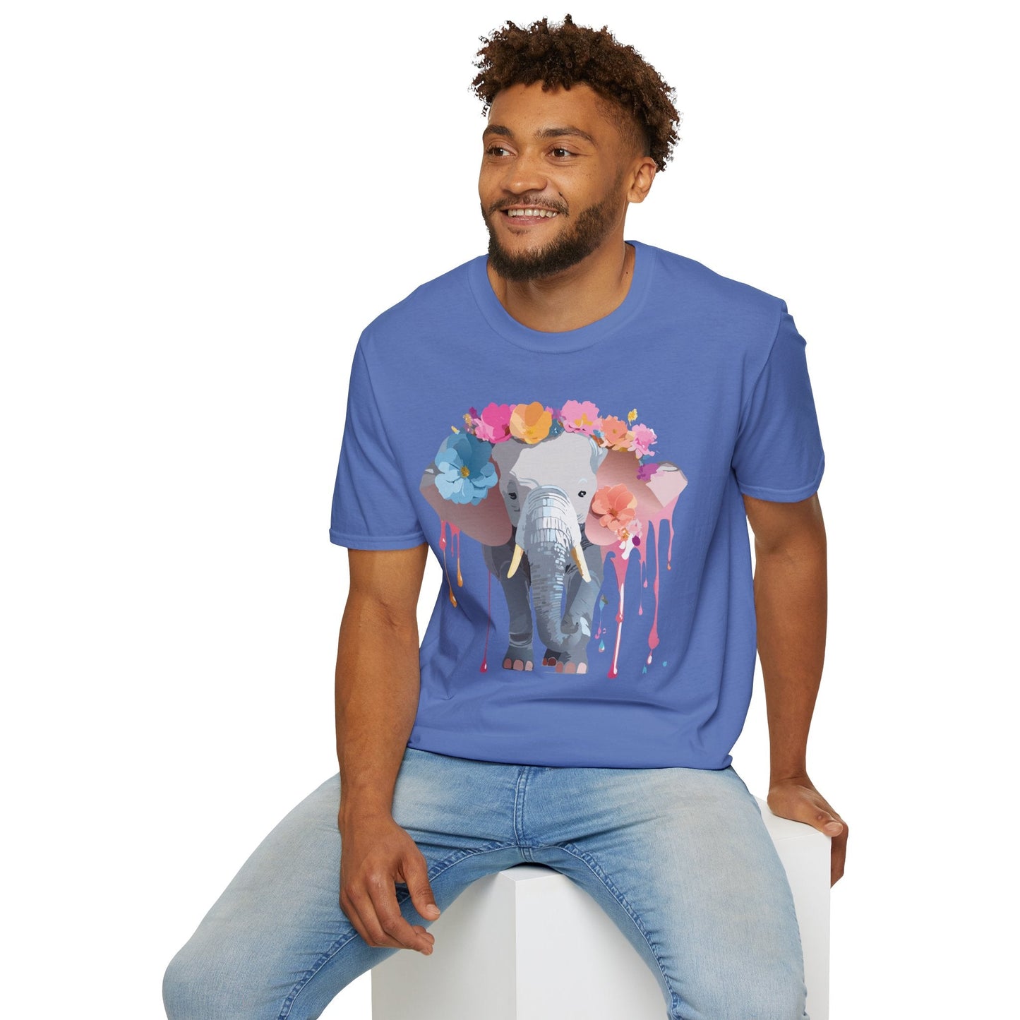 Elephant T Shirt Unisex Softstyle Gildan 64000 Elephant On T Shirt Animation Animals Tee