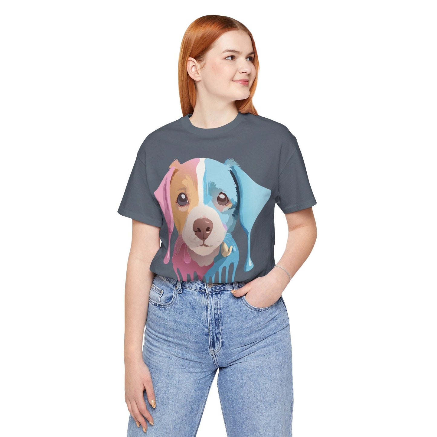 Vintage Inspired Dog Graphic Tee Unisex Jersey Short Sleeve Premium Adelpha Art Design