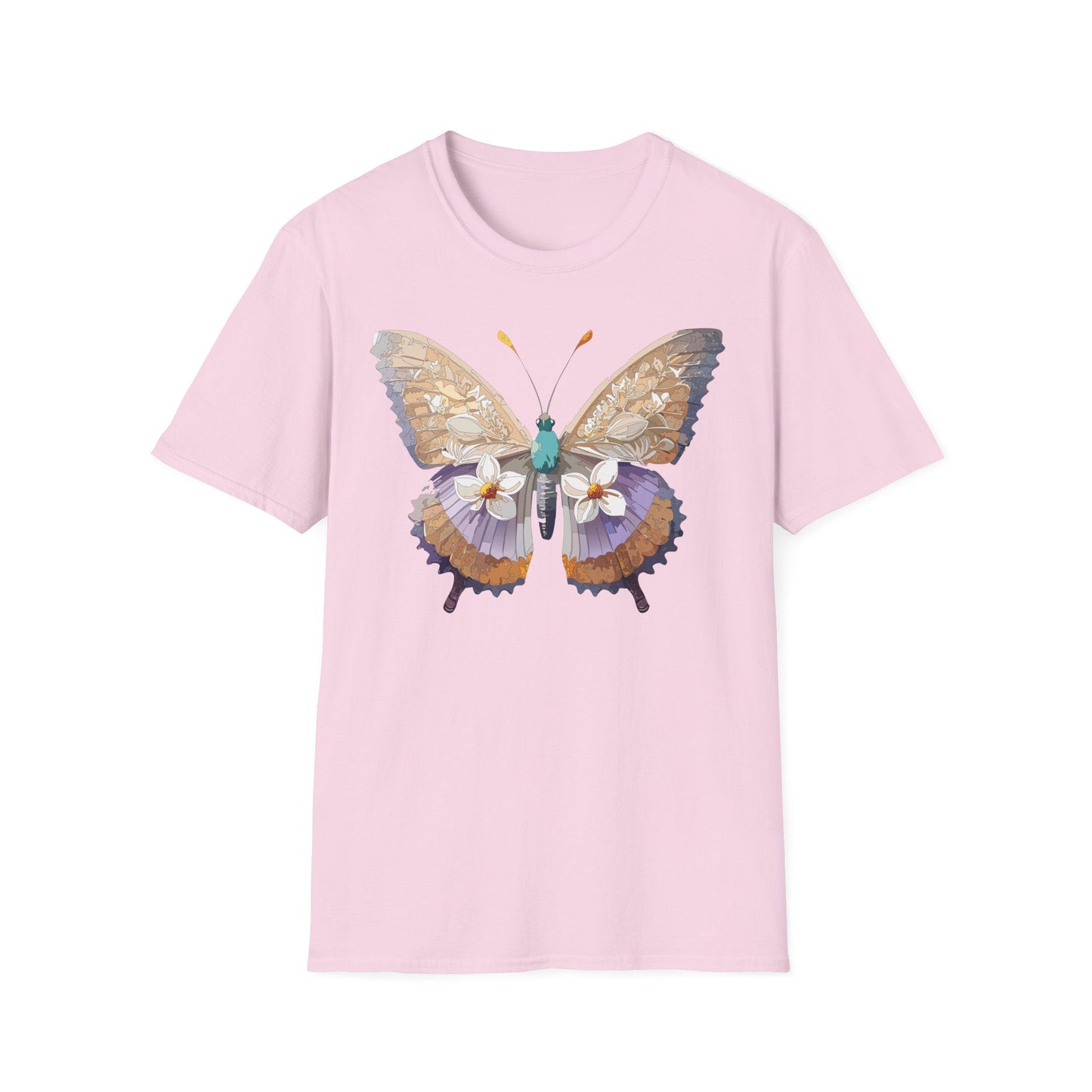 Butterfly Shirt Unisex T Shirt With Monarch Design Softstyle Gildan 64000 100 Percent Cotton Tee