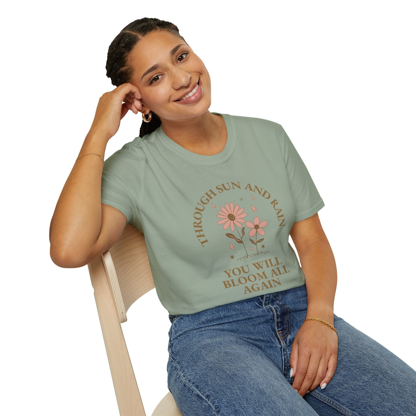 Positive Slogan T Shirt For Everyday Motivation Unisex Tee With Positive Words And Good Quotes Gildan Softstyle 64000