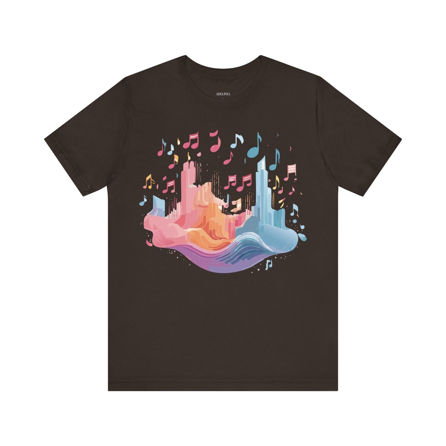 Music Graphic Unisex 100 Cotton Vintage Art with Musical Elements Tee 23