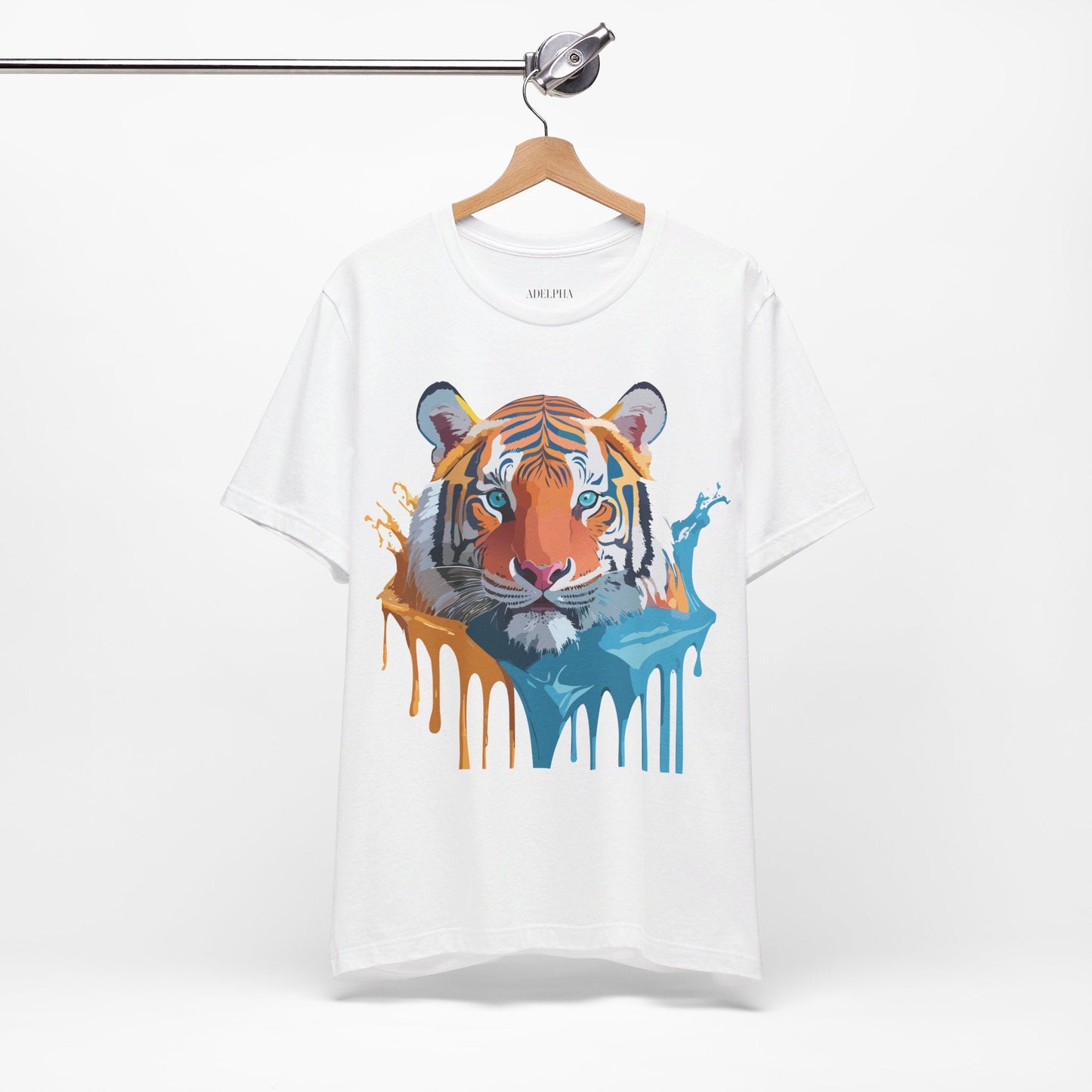 Tiger Graphic Tee Adelpha Unisex Short Sleeve Vintage Inspired Shirt For Casual Wear