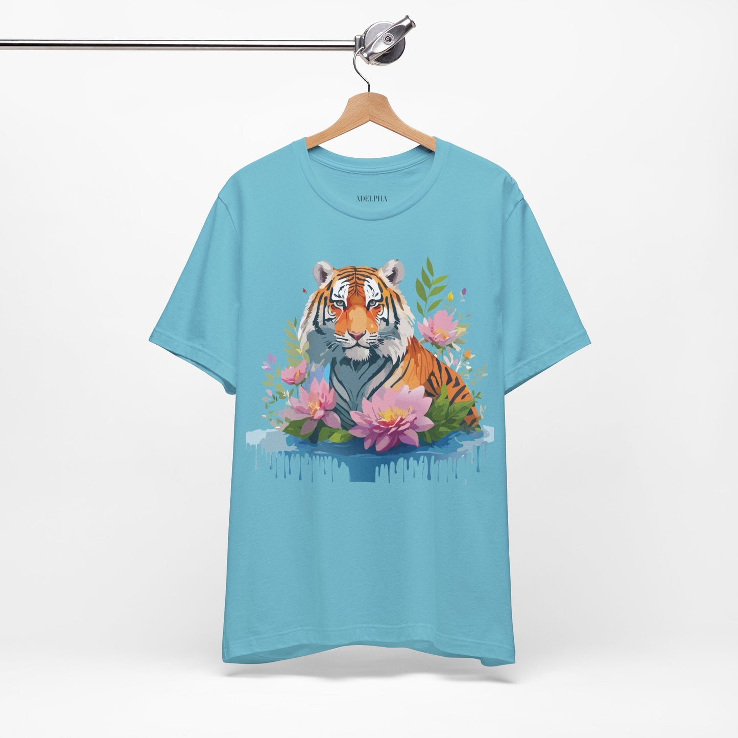 Tiger Graphic Tee Unisex Shirt By Adelpha Vintage Inspired Artwork Short Sleeve
