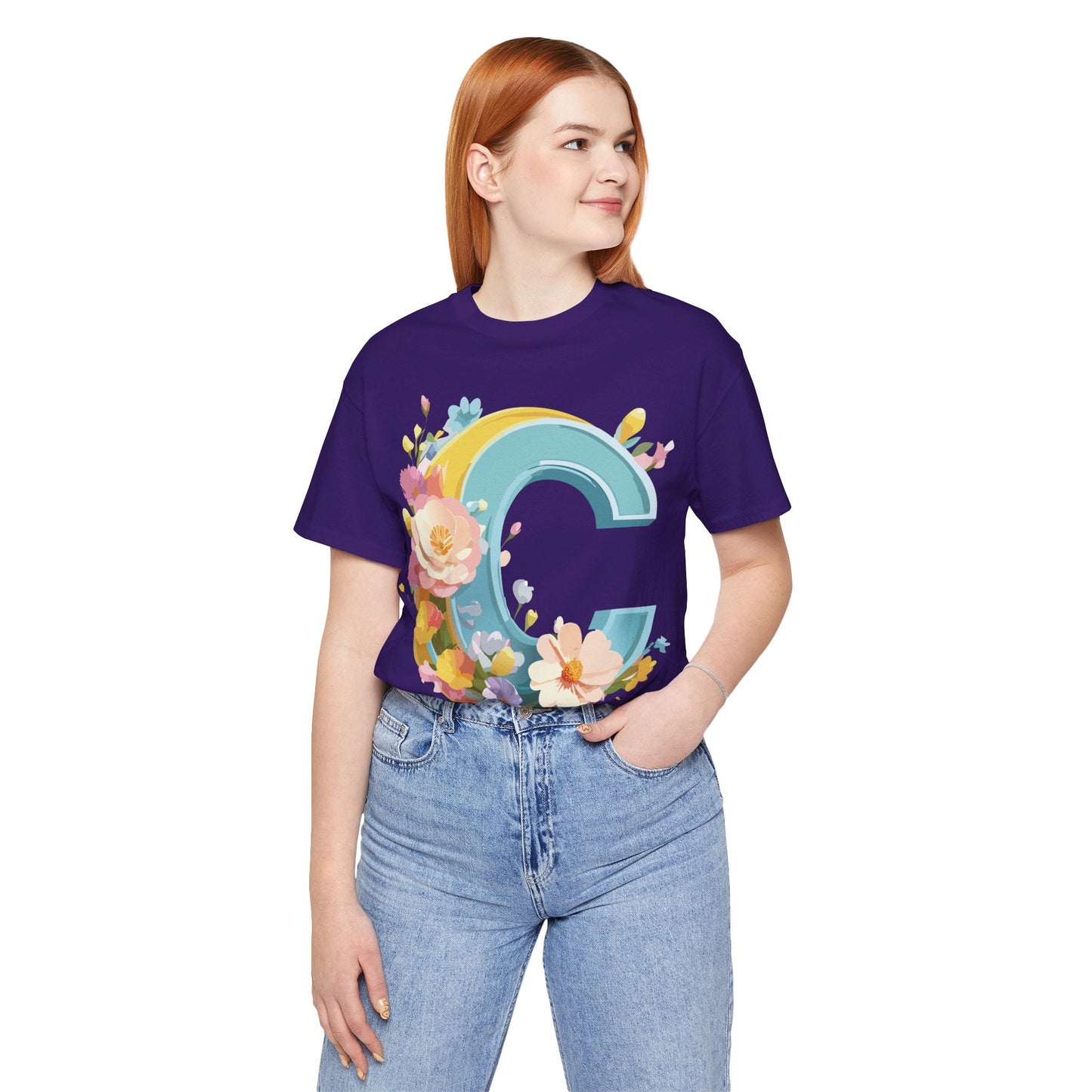 Adelpha Letter C Shirt Graphic Tee Unisex Short Sleeve Art Design Vintage Inspired Casual Wear