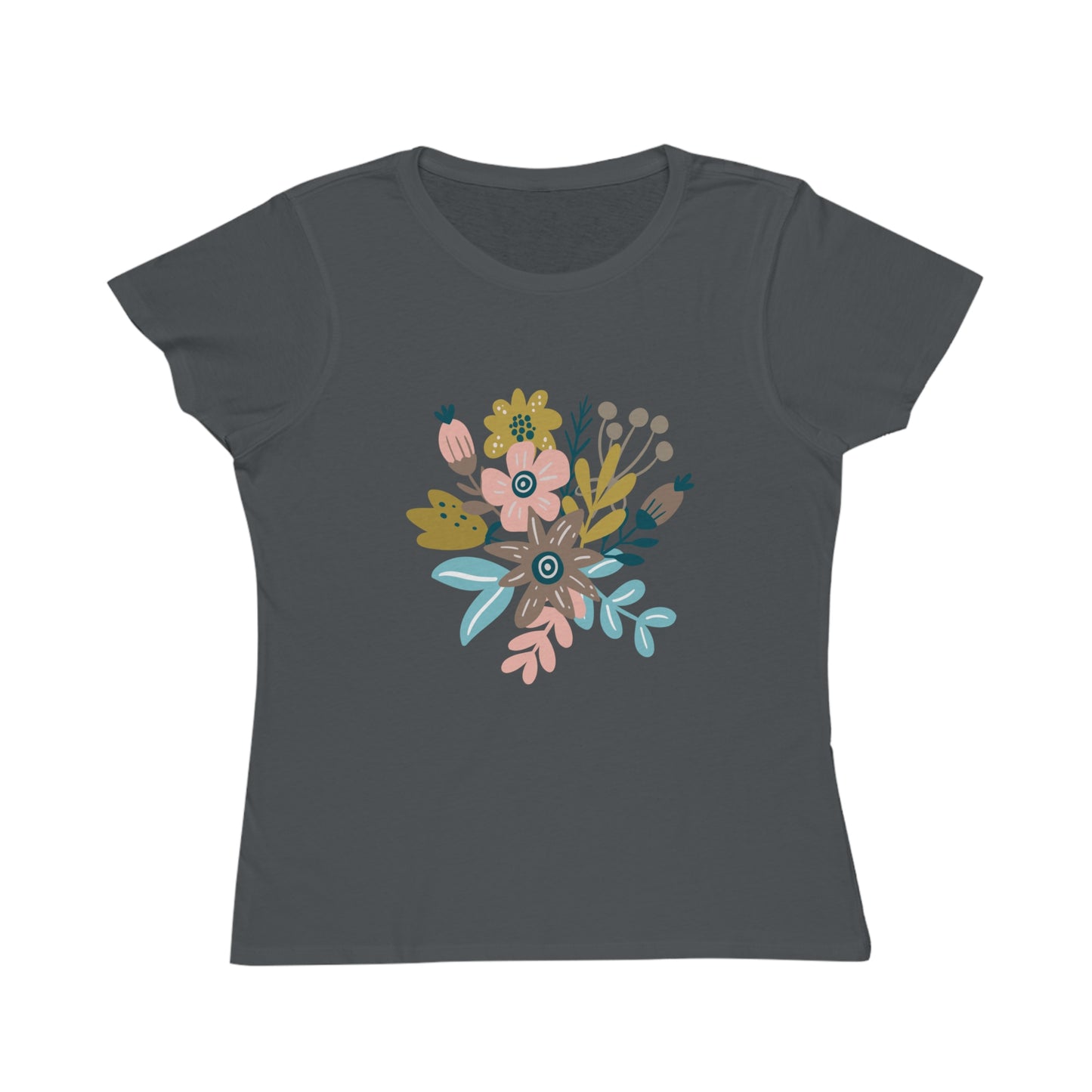 Organic Cotton Women T-Shirt with Floral print