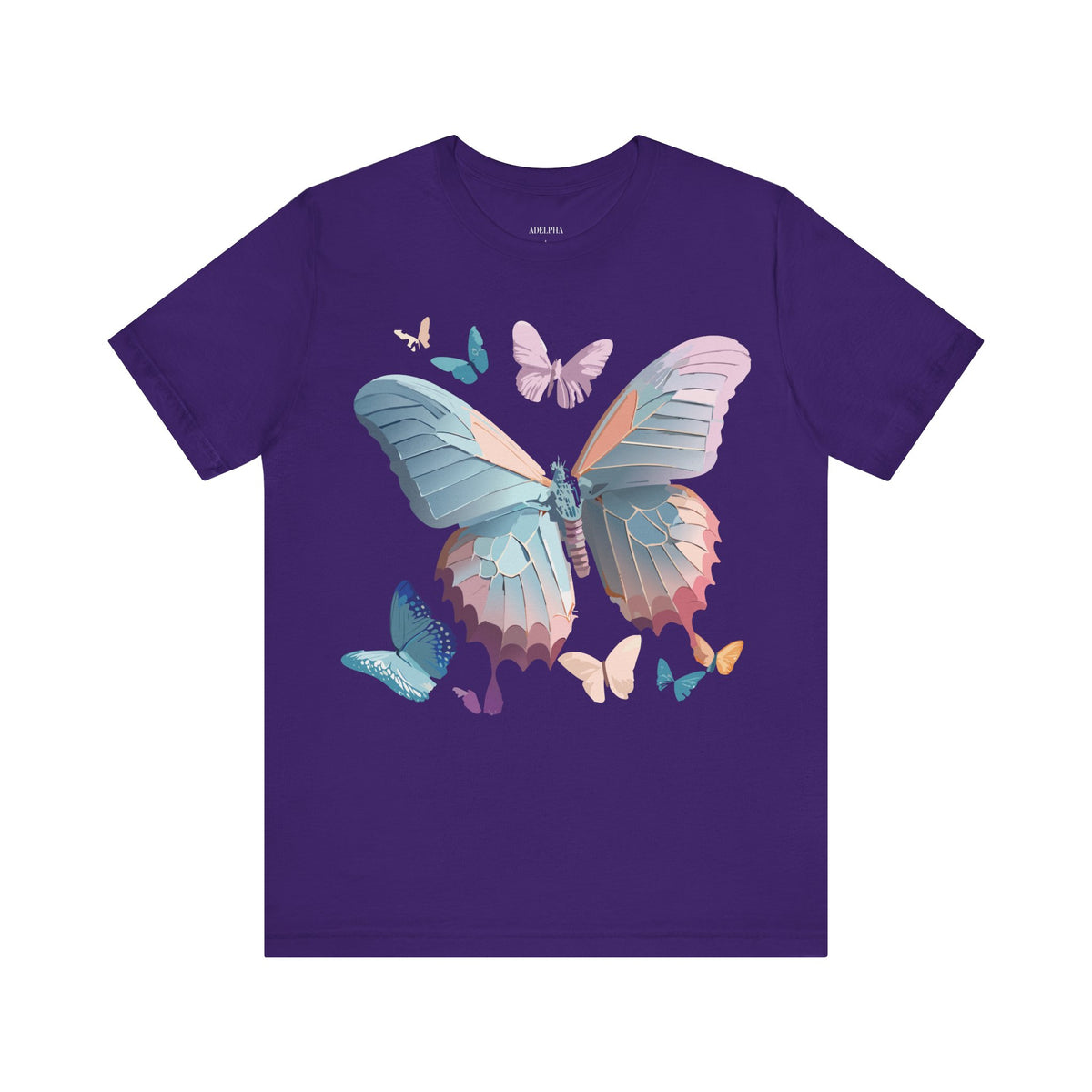 Butterfly Graphic Unisex Cotton Bella+Canvas Tee with Art Design n58