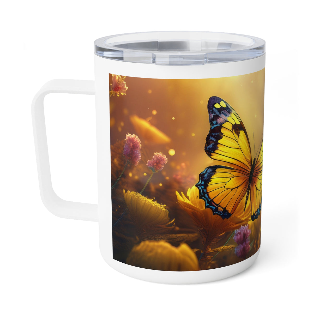 30 Art Design Insulated Coffee Mug Clear Lid 10oz Insulated Coffee Mug 10oz