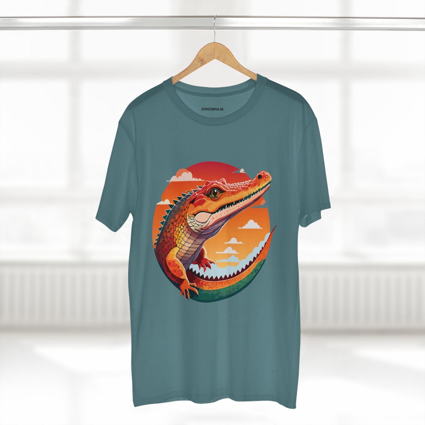 Unisex Crocodile Shirt With Original Art Design Premium Cotton Tee From Retro2Nova Art Collection Soft Breathable Graphic