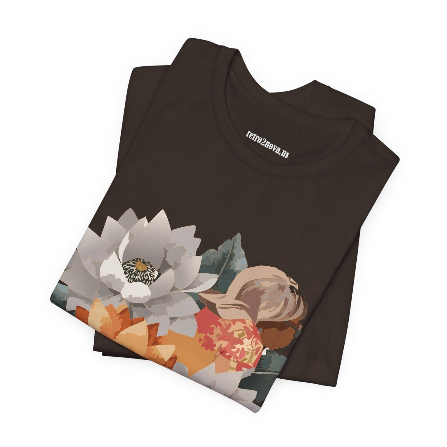 Retro2Nova Flowers Shirt Floral Shirt Unisex Floral Tee Lightweight Breathable Jersey