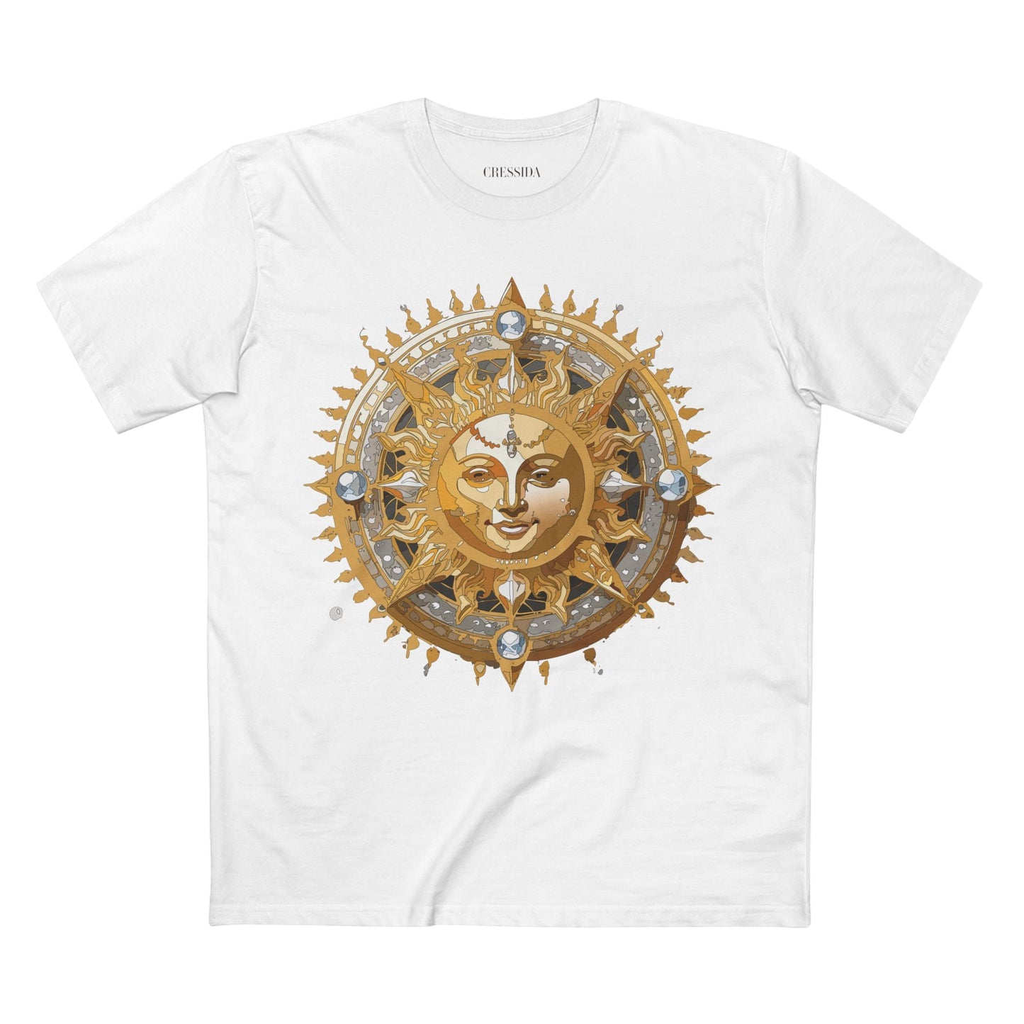 Gold Sun Graphic Unisex 100 Cotton T-Shirt with Golden Art Design 10