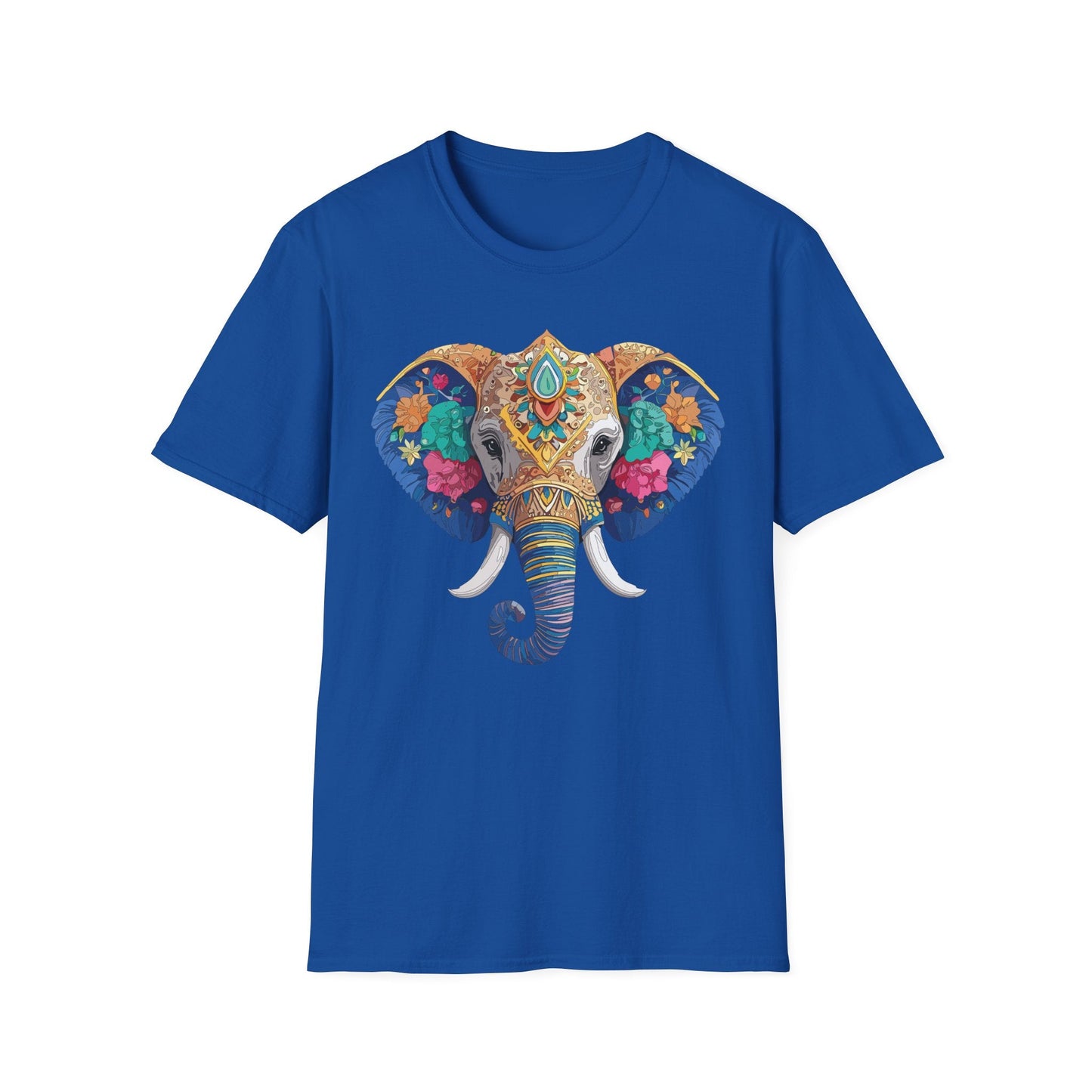 Elephant T Shirt Unisex Gildan Softstyle 64000 100 Percent Cotton Graphic Animal Tee