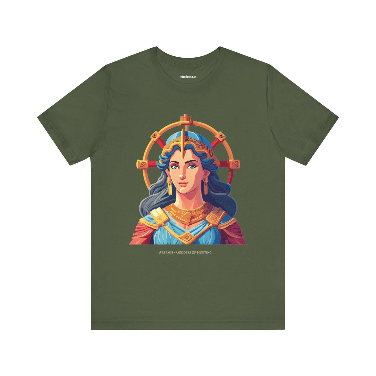 Goddess Graphic Unisex Cotton Bella+Canvas Tee with Artemis