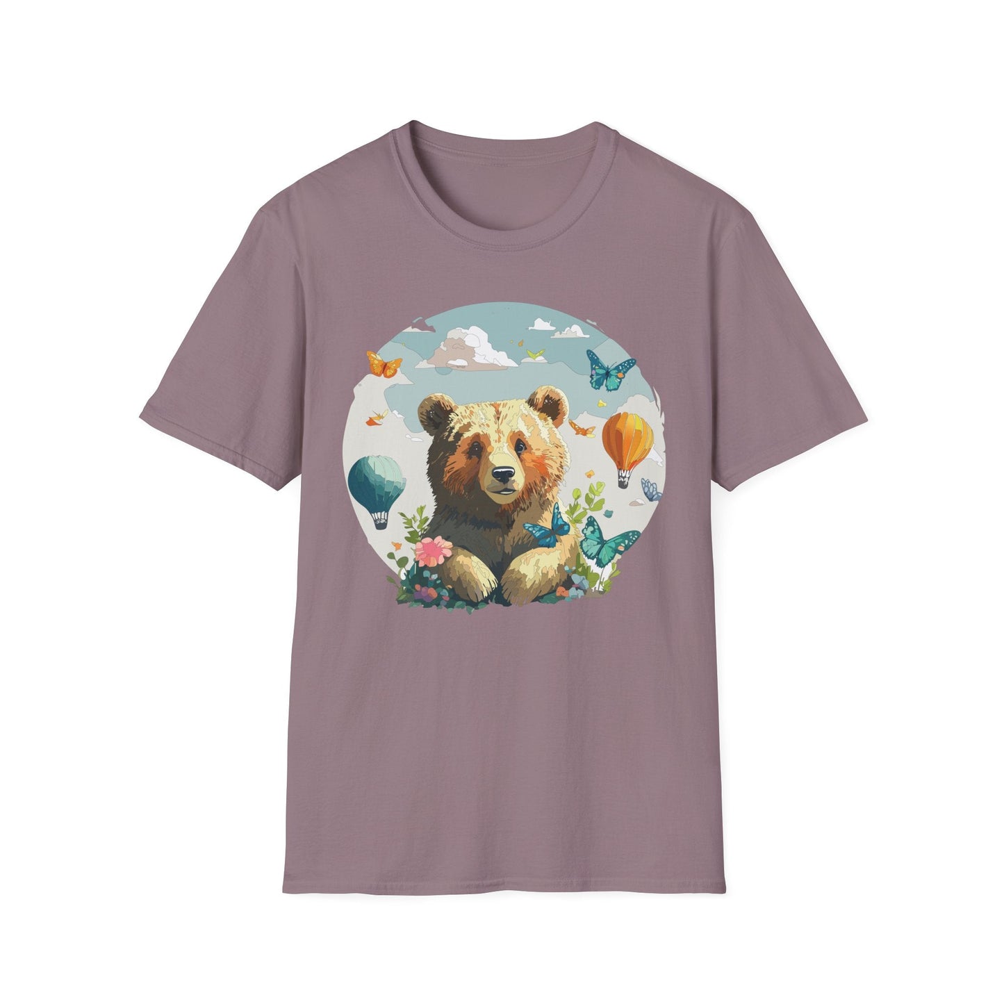 Bear T Shirt Unisex Teddy Bear Tee Softstyle 64000 Breathable Everyday Wear For All Ages