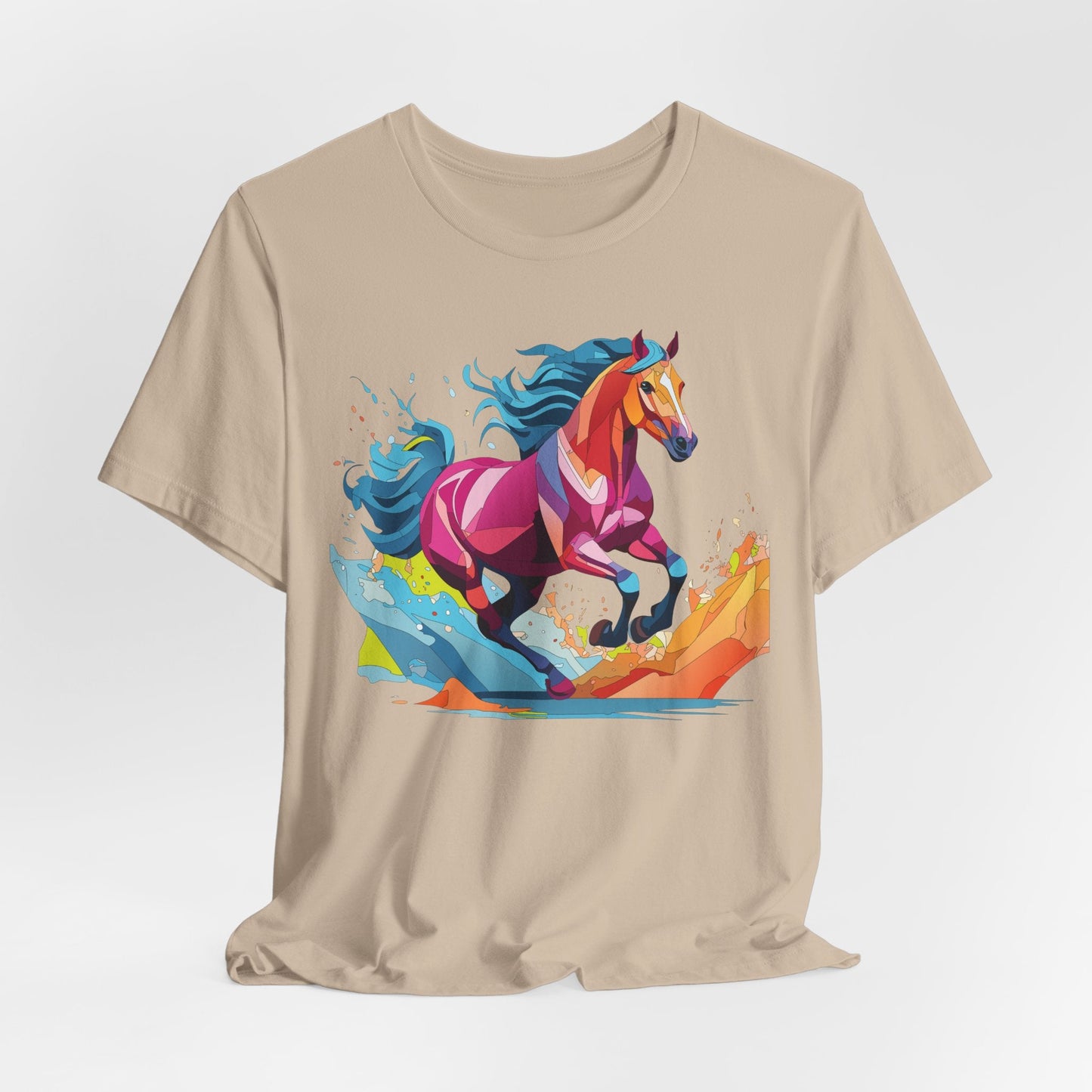 Unisex Animal Tee Shirt With Wild Animals Art Design Short Sleeve Casual Wear Everyday
