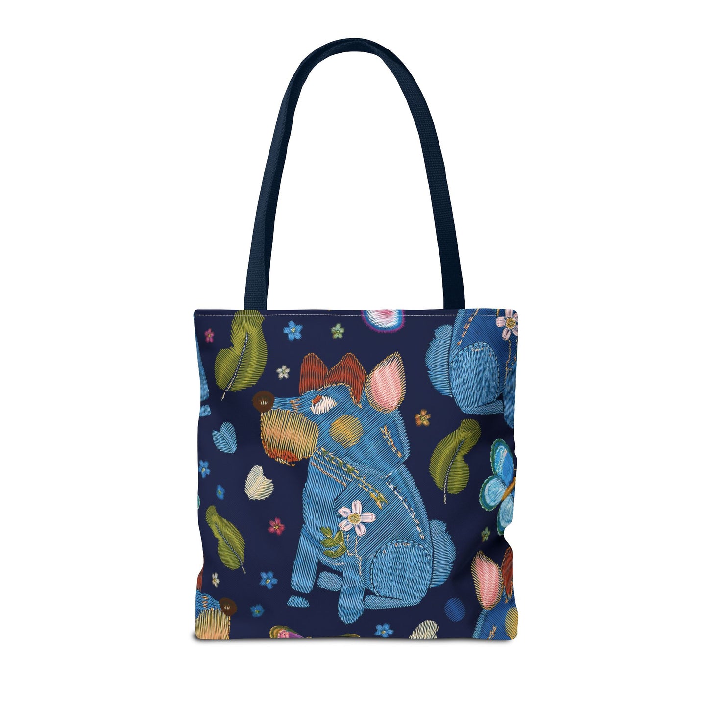 Denim Fabric Imitation Print Unisex Canvas Bag Poly Spun 3 Sizes Tote Bag 191-6