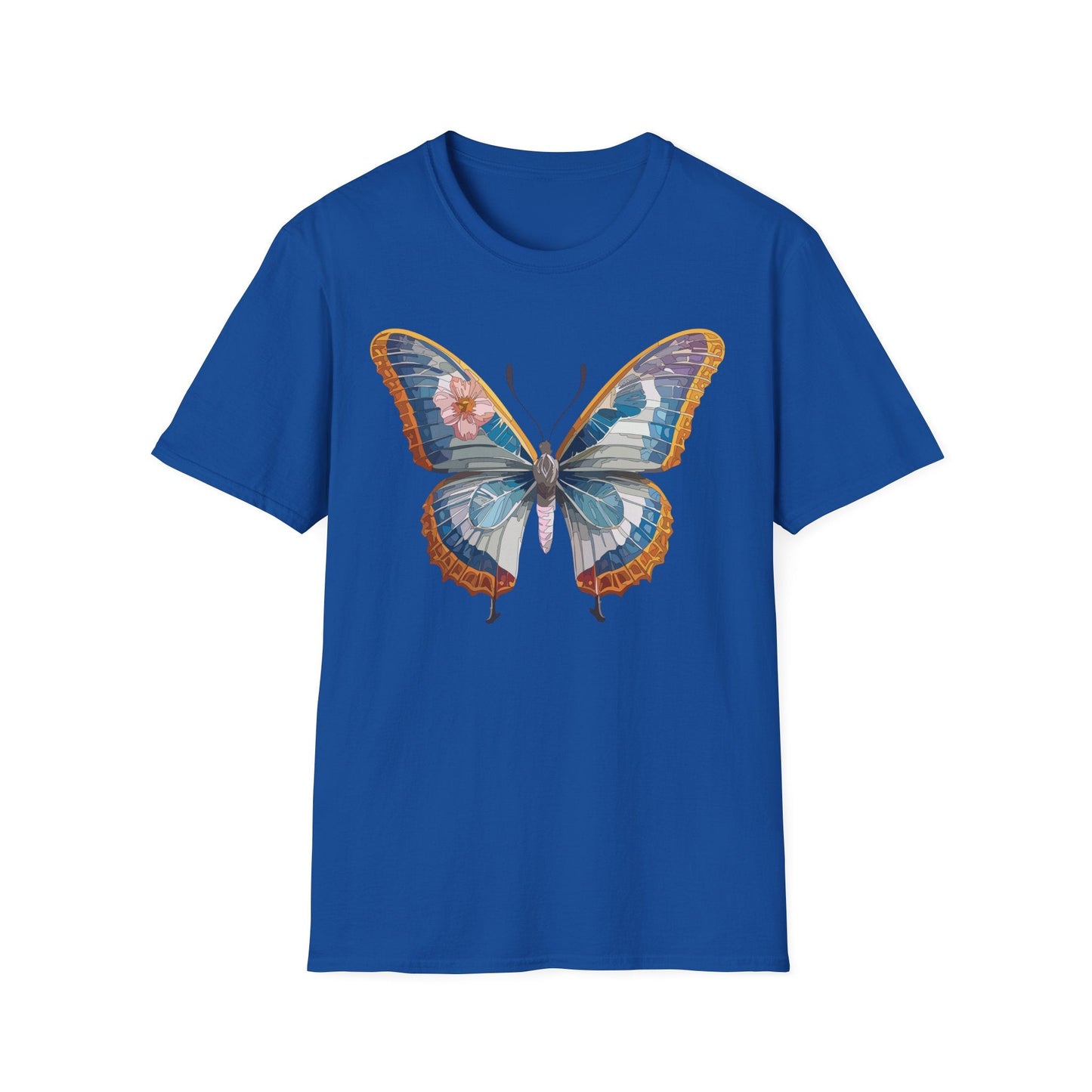 Unisex Butterfly Shirt Softstyle Tee 100 Percent Ring Spun Cotton Monarch Print Tee