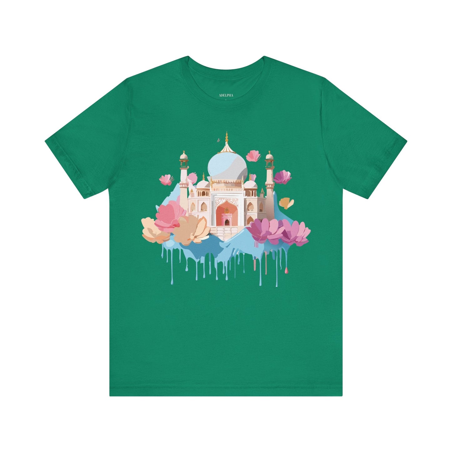 Unisex Taj Mahal Graphic Tee Tourist Shirt With Vintage Adelpha Artwork For Travel Lovers