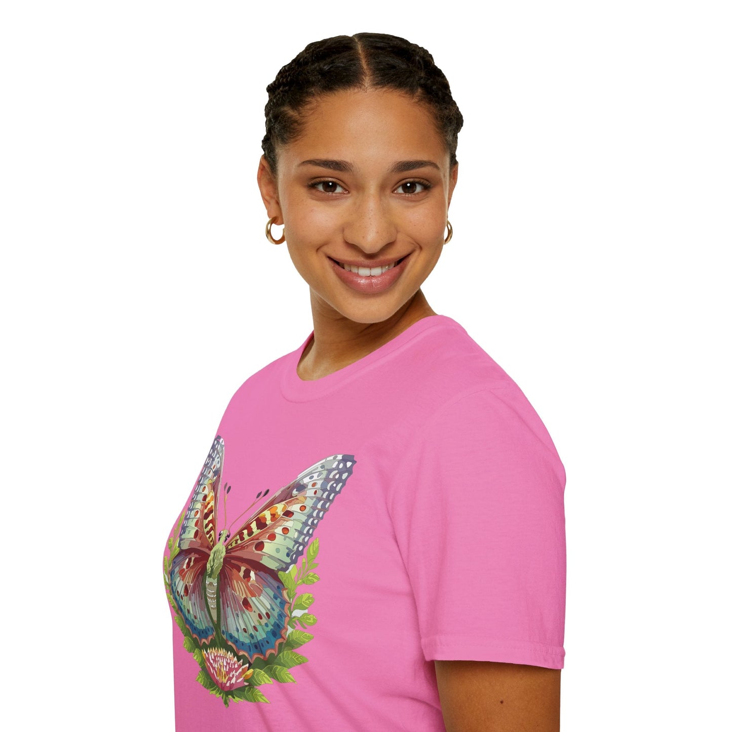 Butterfly Shirt Unisex T Shirt Gildan Softstyle 64000 Breathable Ring Spun Cotton Monarch Tee