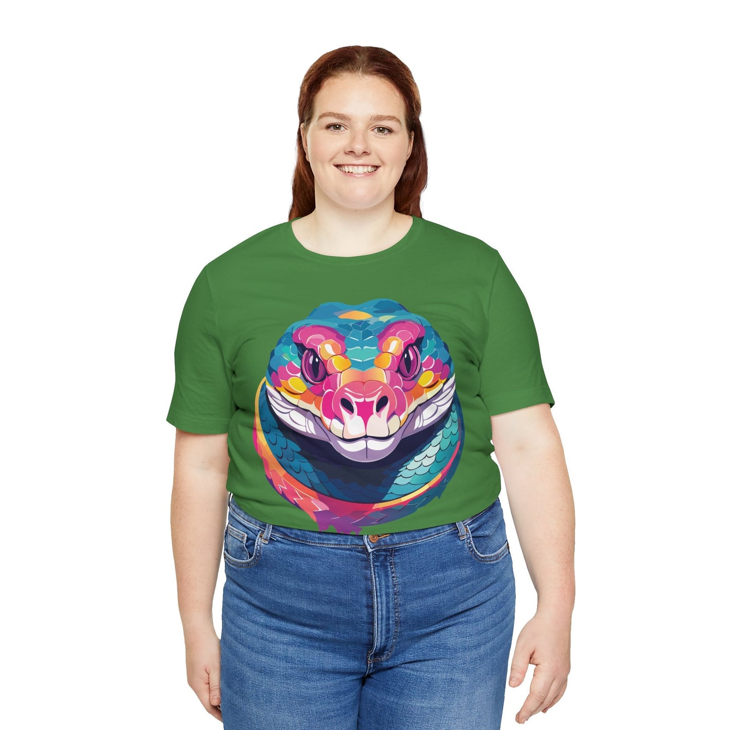 Unisex Animal Tee Shirt With Art Design, Wild Animals Short Sleeve Graphic Tee For Everyday Wear
