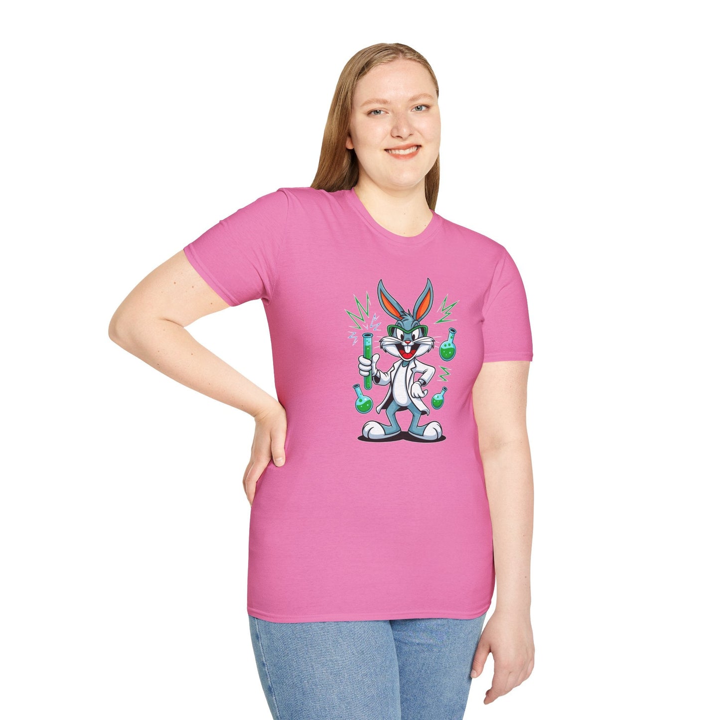 Bugs Bunny T Shirt Unisex Softstyle Cartoon Tee 100 Percent Ring Spun Cotton Graphic Artwork