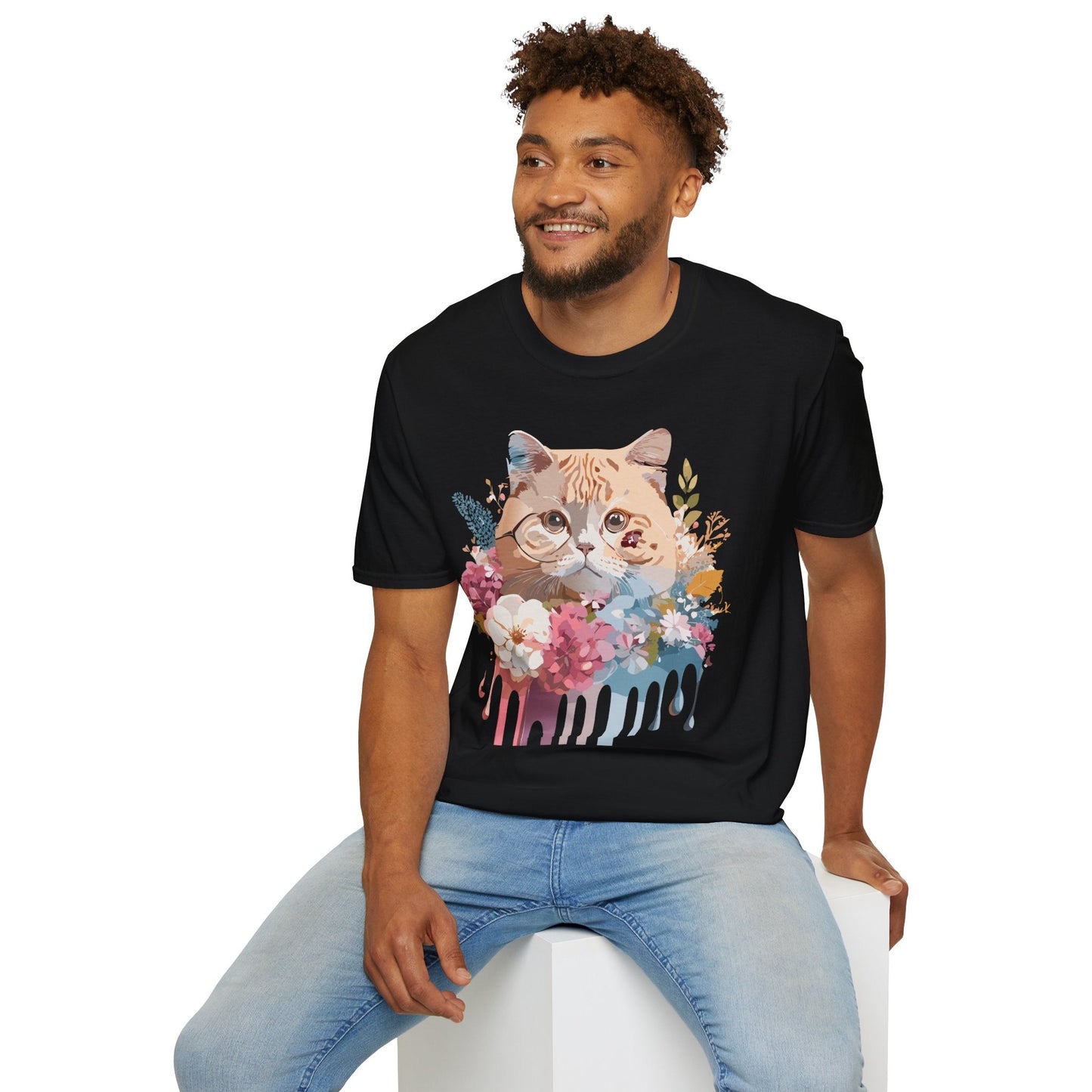 Cat Shirt Unisex Cat Tee Kitten Print Softstyle Gildan 64000