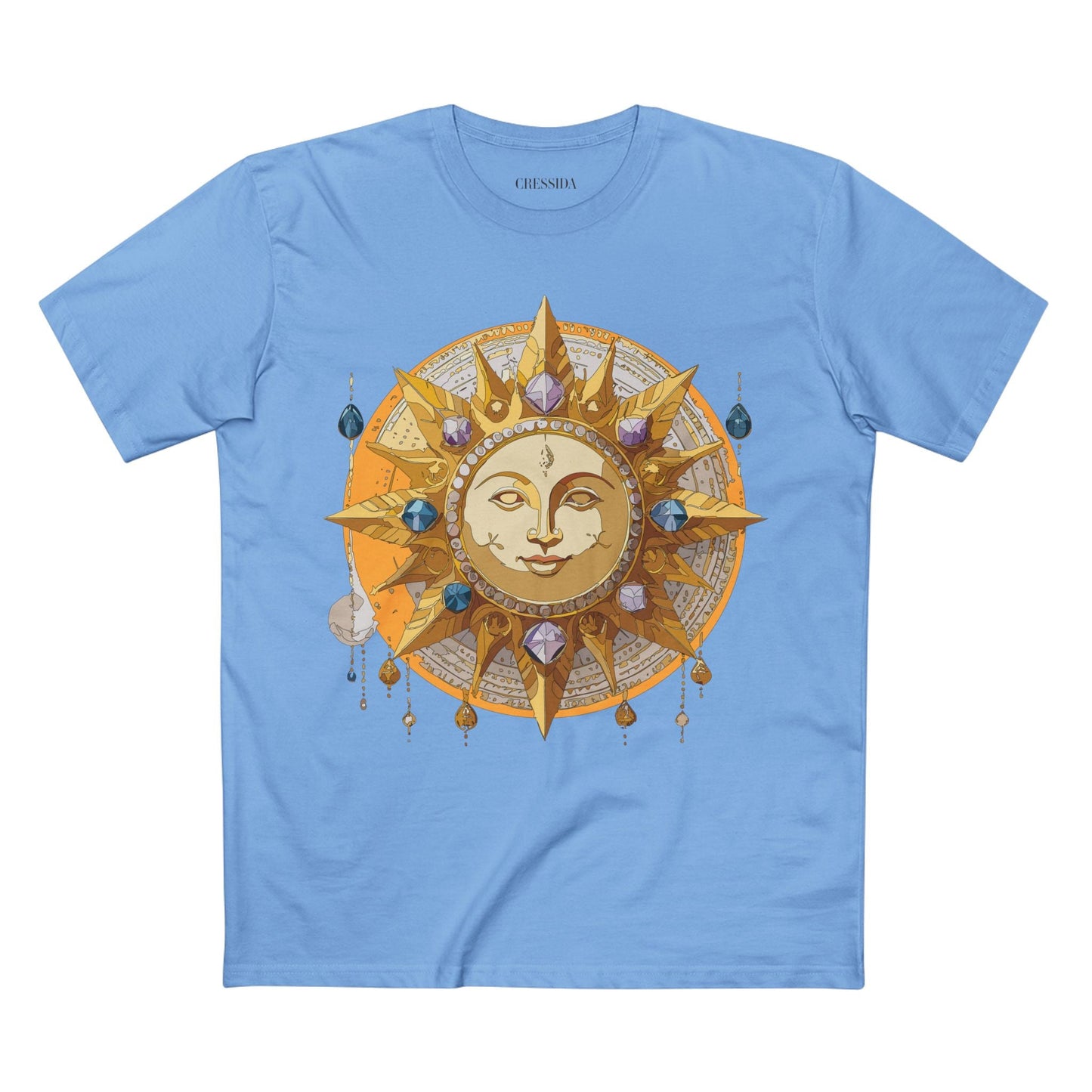 Gold Sun Graphic Unisex 100 Cotton T-Shirt with Golden Art Design 3