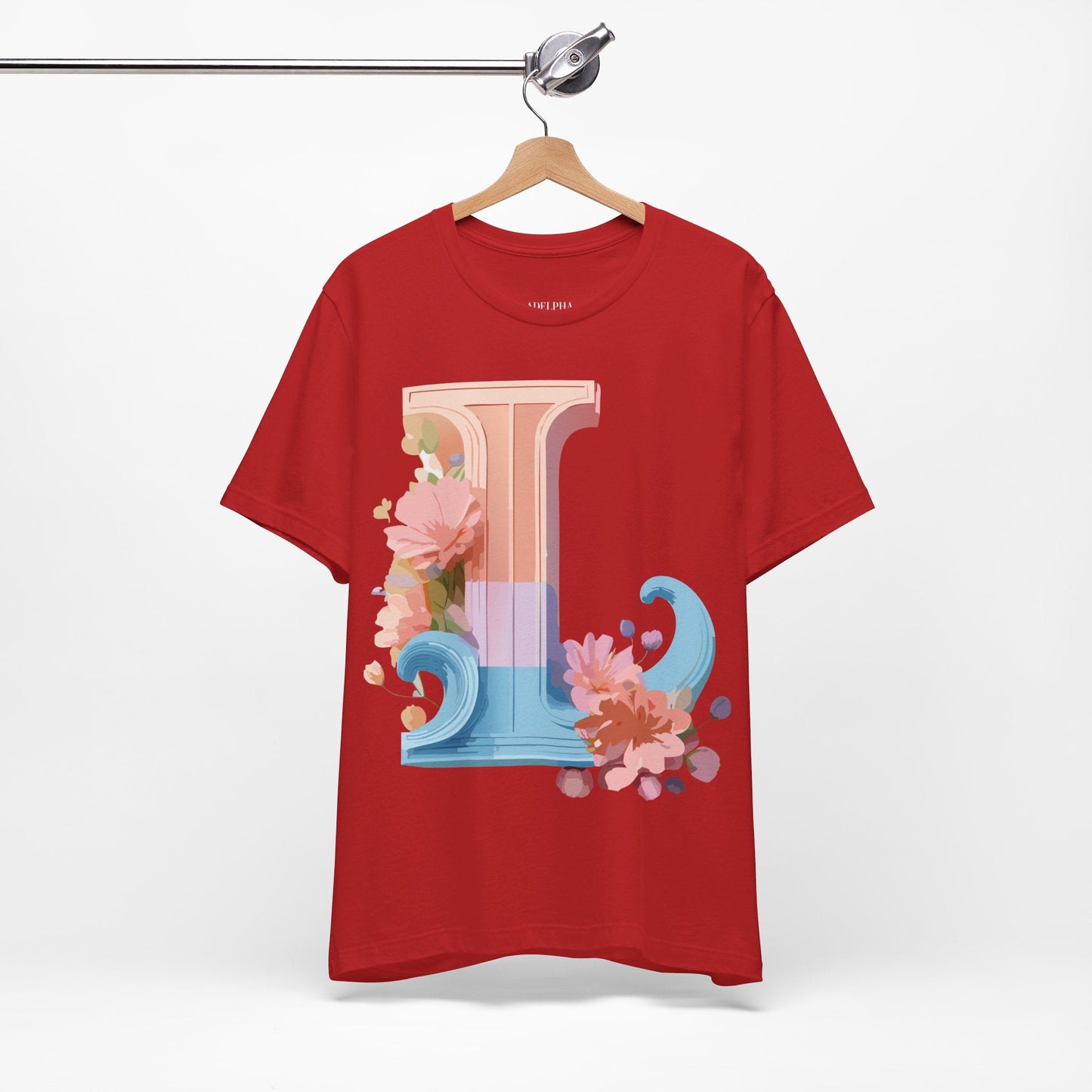Letter L Shirt Unisex Graphic Tee With Vintage Inspired Artwork By Adelpha Premium Quality
