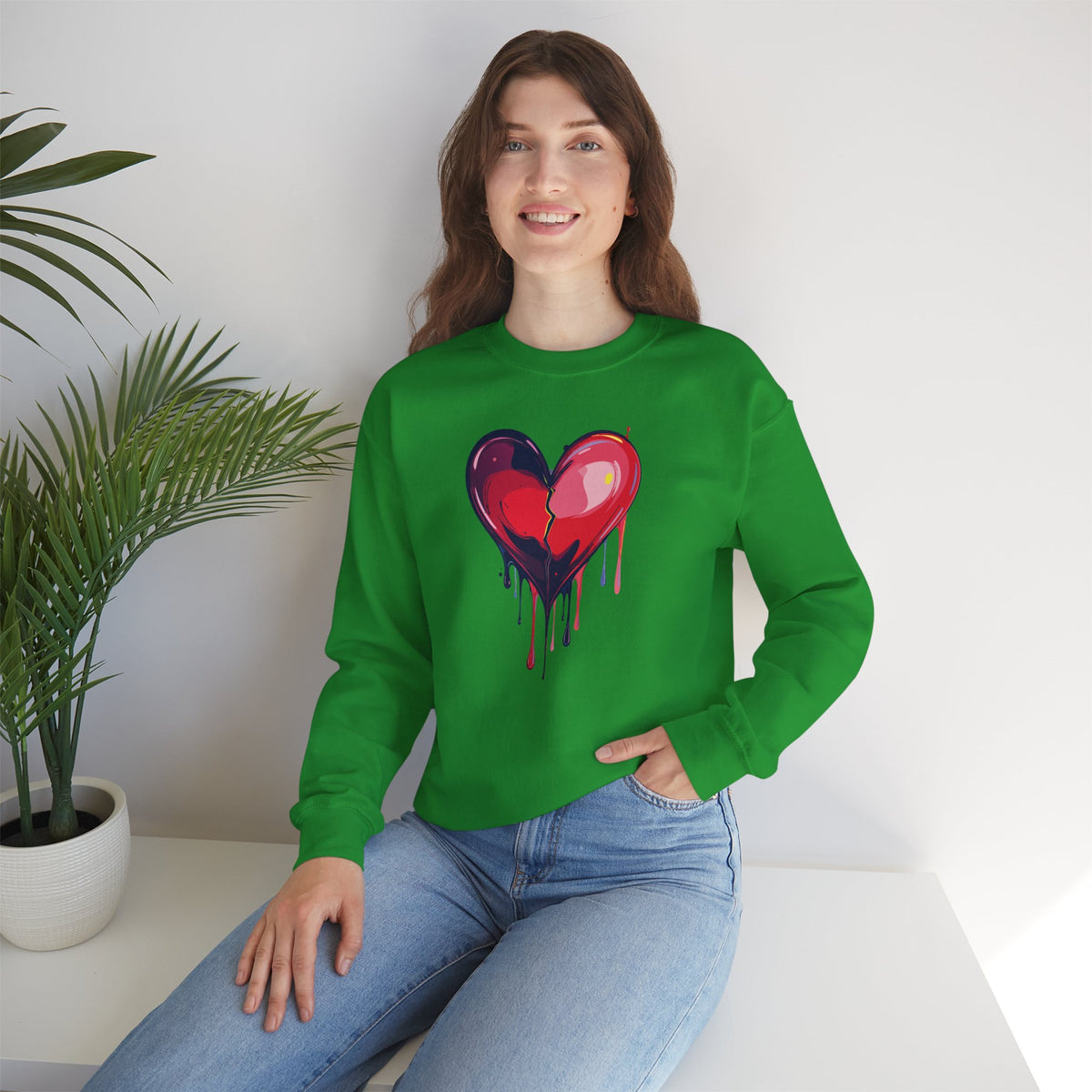 Big Red Heart Sweatshirt, Love Sweatshirt, Valentine's Day Sweatshirt, Heart Sweatshirt 118