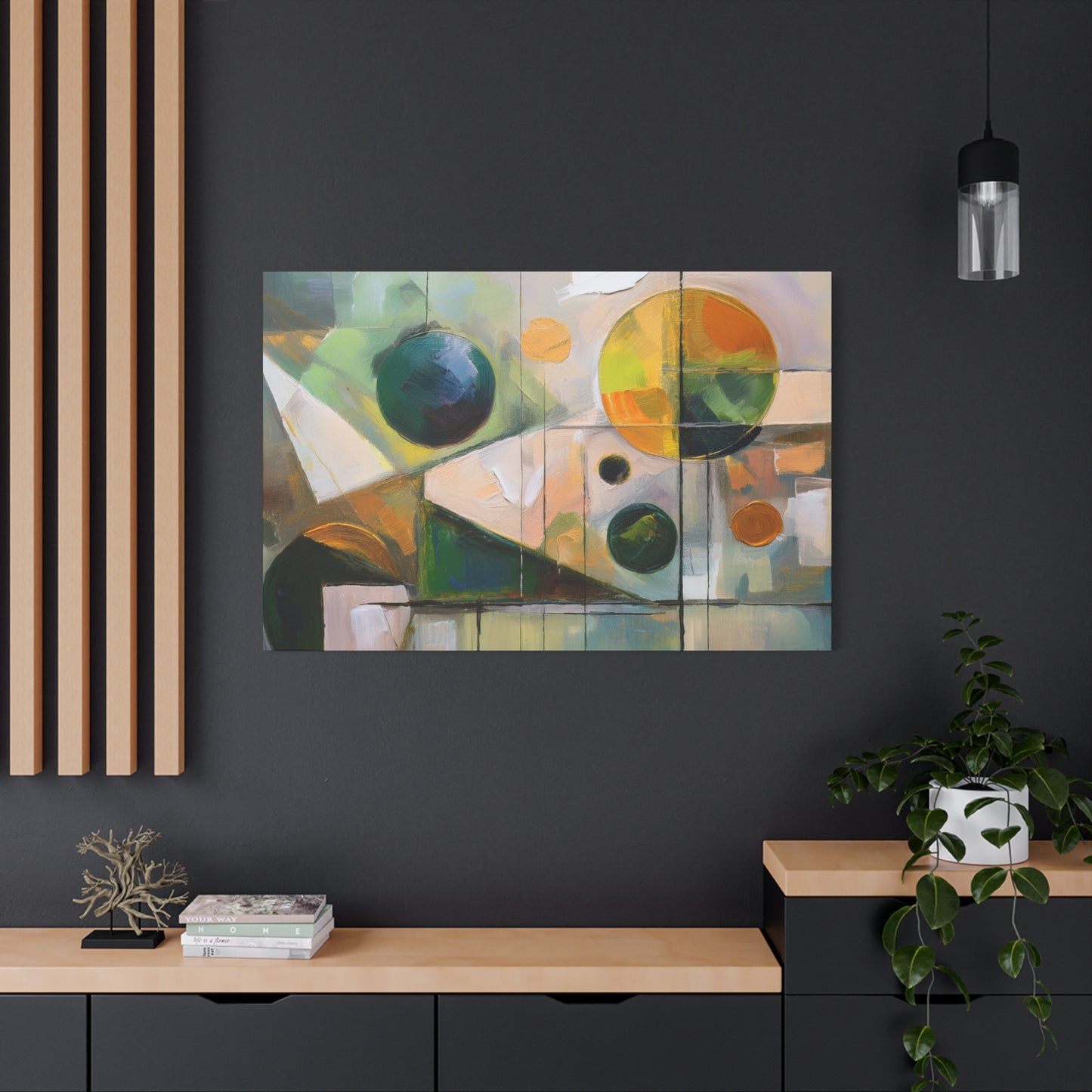 Abstract Oil Painting Print Canvas 24x16, 30x20, 36x24, 48x32, 60x40 Bright Latex Inks, Pine-Wood Inner Frame ABH-68