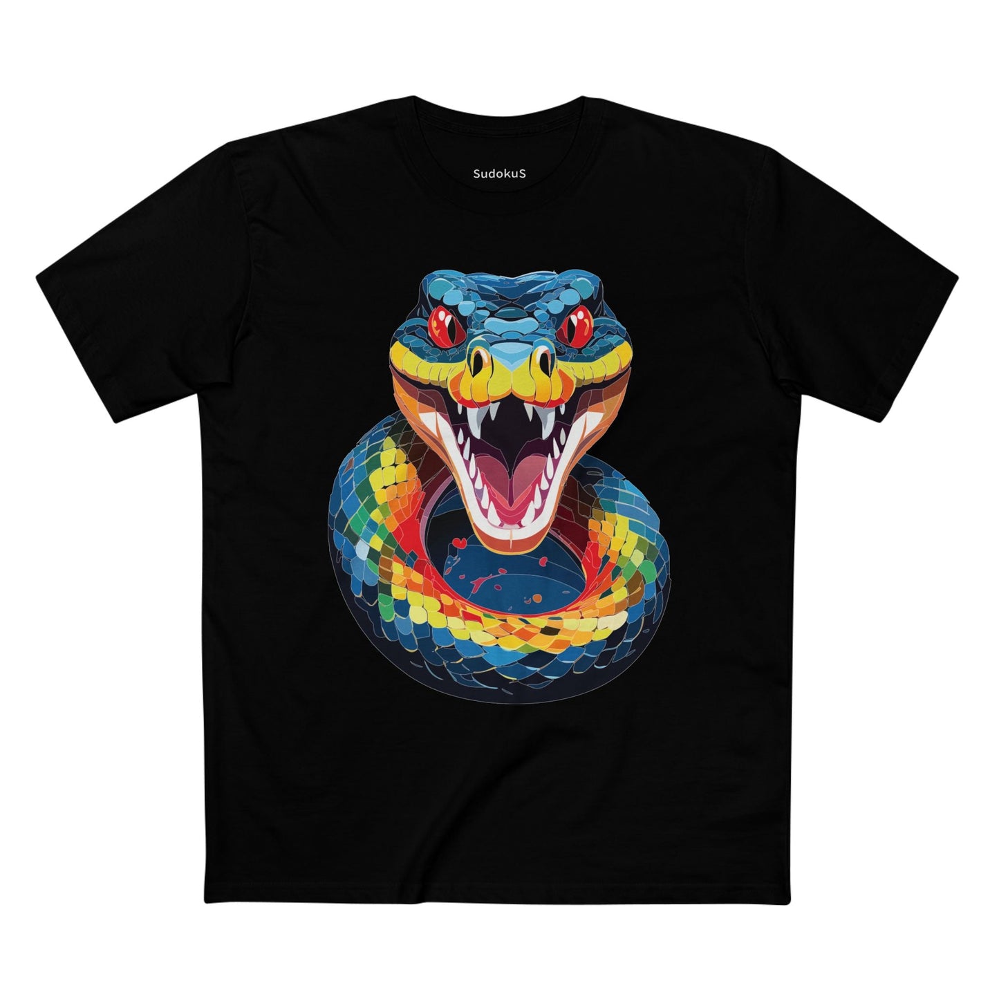 Snake Graphic Unisex 100 Cotton Staple Tee with Animal Design Artwork 1