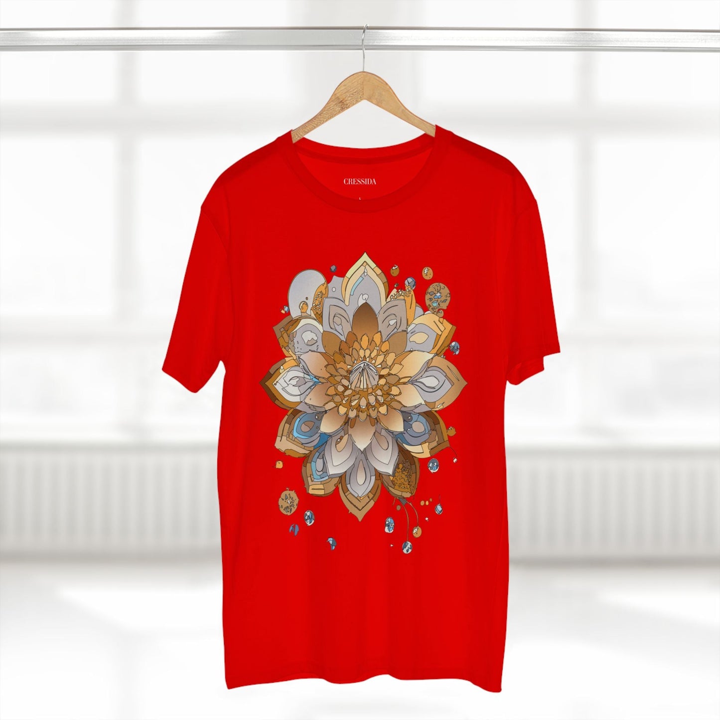 Floral Graphic T-Shirt Unisex 100 Cotton Art Design with Antique Flowers Tee 6