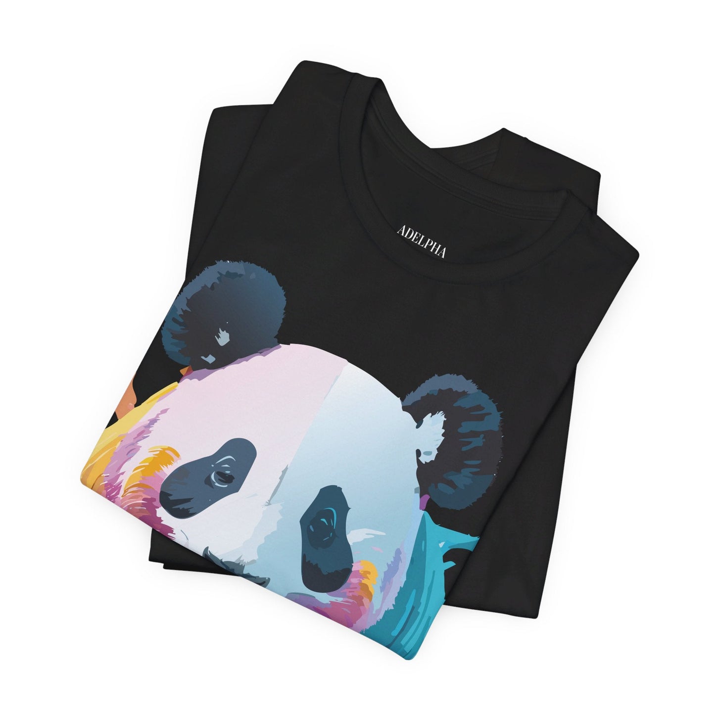 Adelpha Panda Graphic Tee Unisex Vintage Inspired Art Design Short Sleeve Shirt Edition